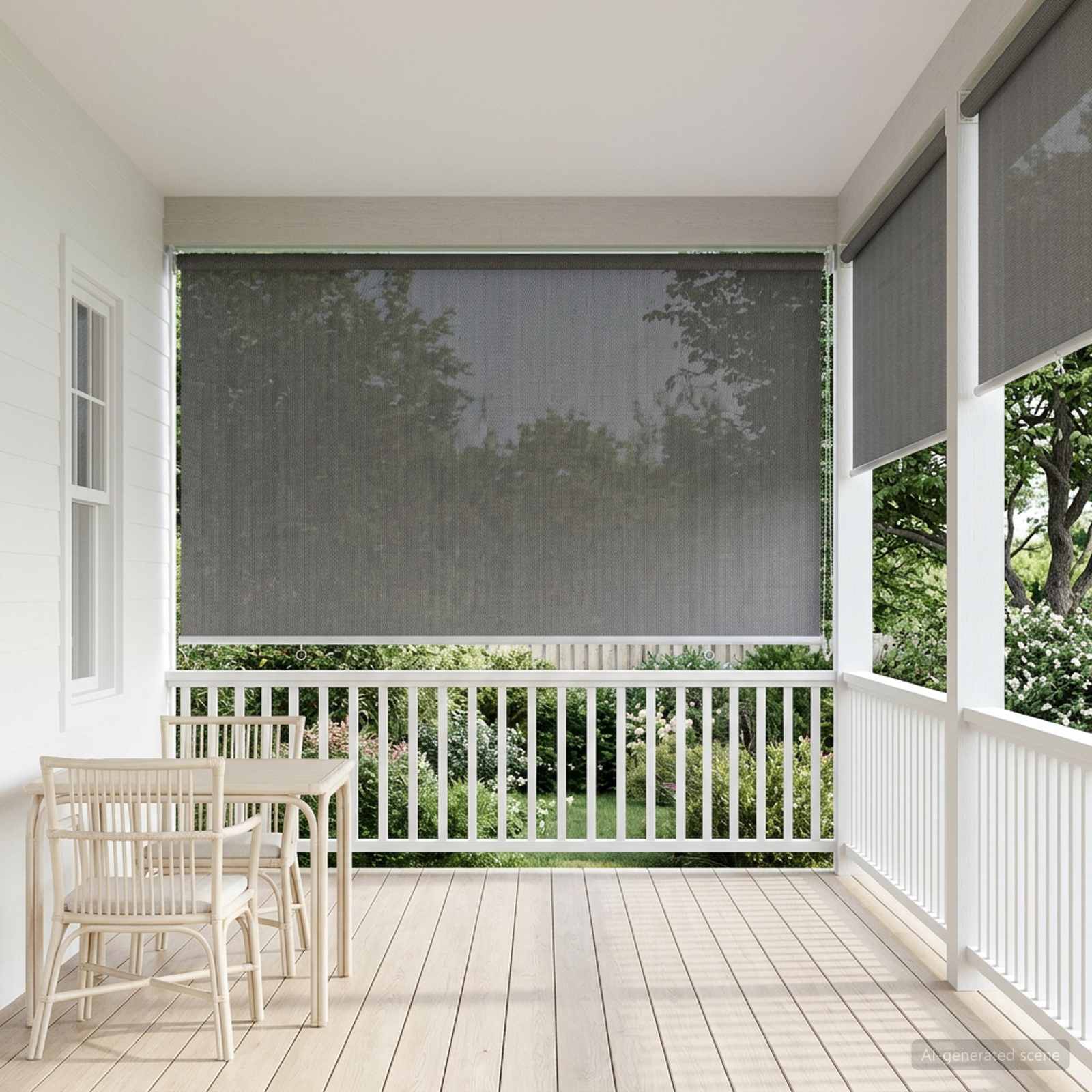 Välisruloo 90% UV blokeering Helehall 140 x 140 cm HDPE