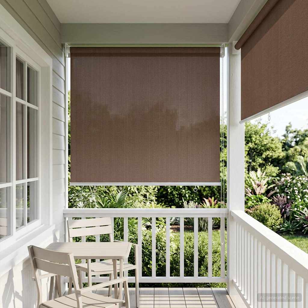 Välisruloo 90% UV blokeering Pruunikashall 80 x 140 cm HDPE