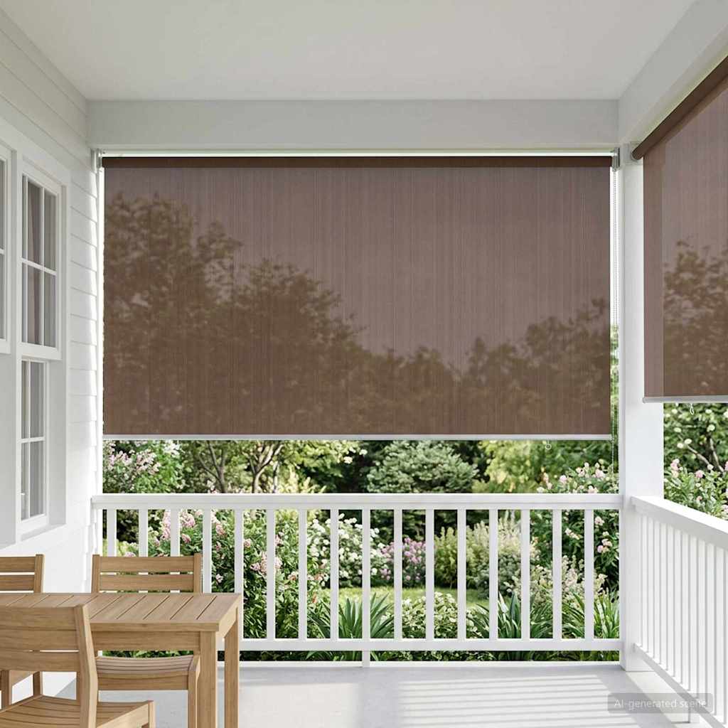 Välisruloo 90% UV blokeering Pruunikashall 180 x 140 cm HDPE