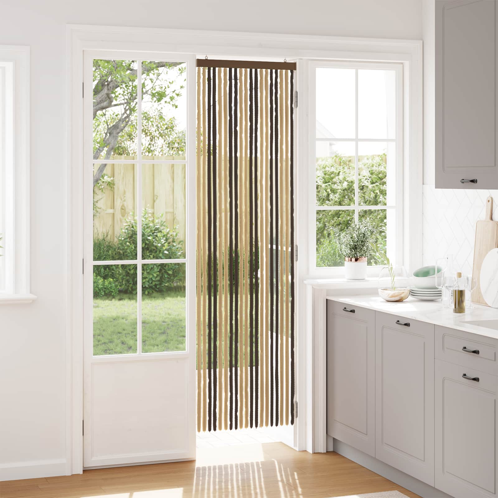 Sääsevõrk Chenille Tumepruun ja Beez 56 x 200 cm 100% PP