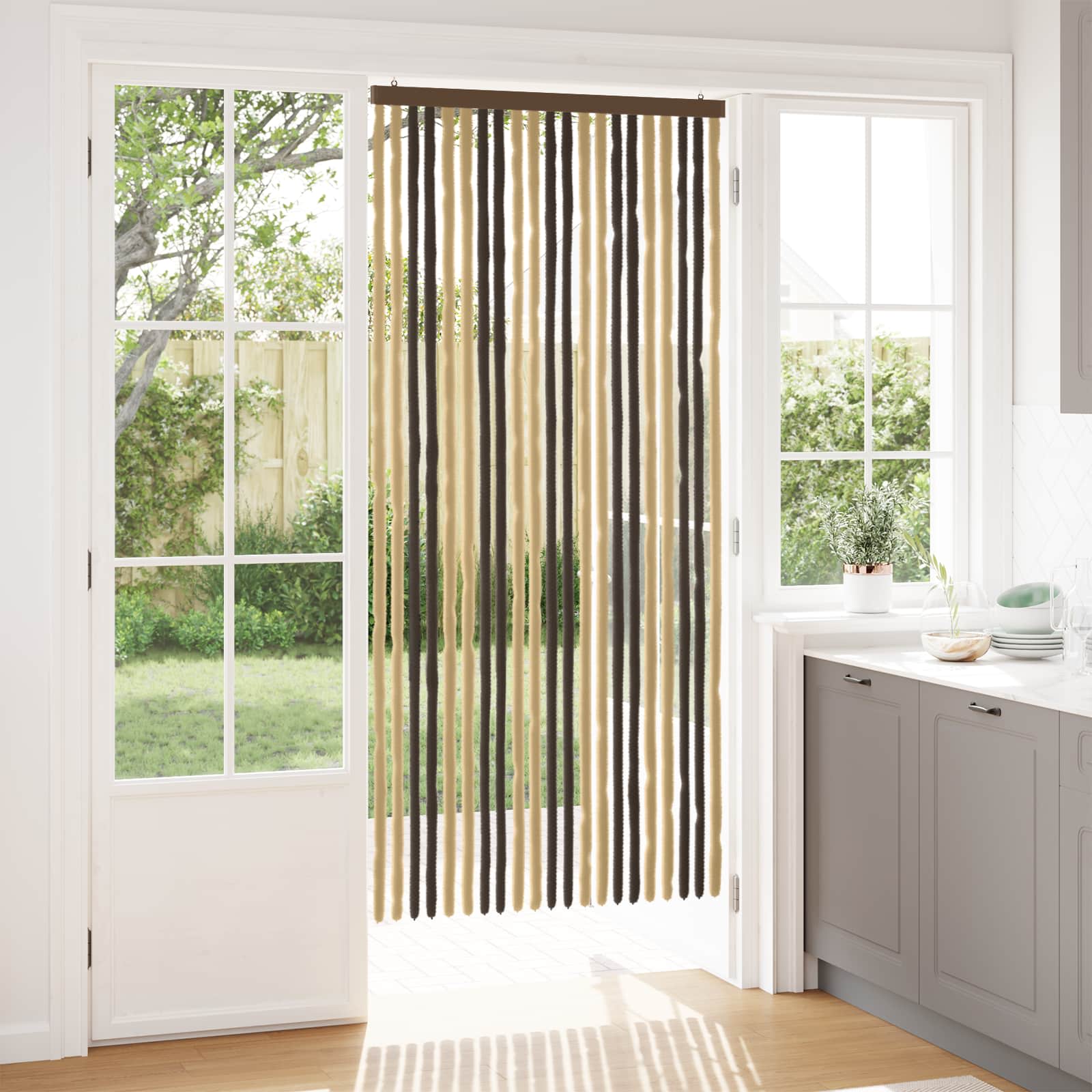 Sääsevõrk Chenille Tumepruun ja Beez 90 x 200 cm 100% PP
