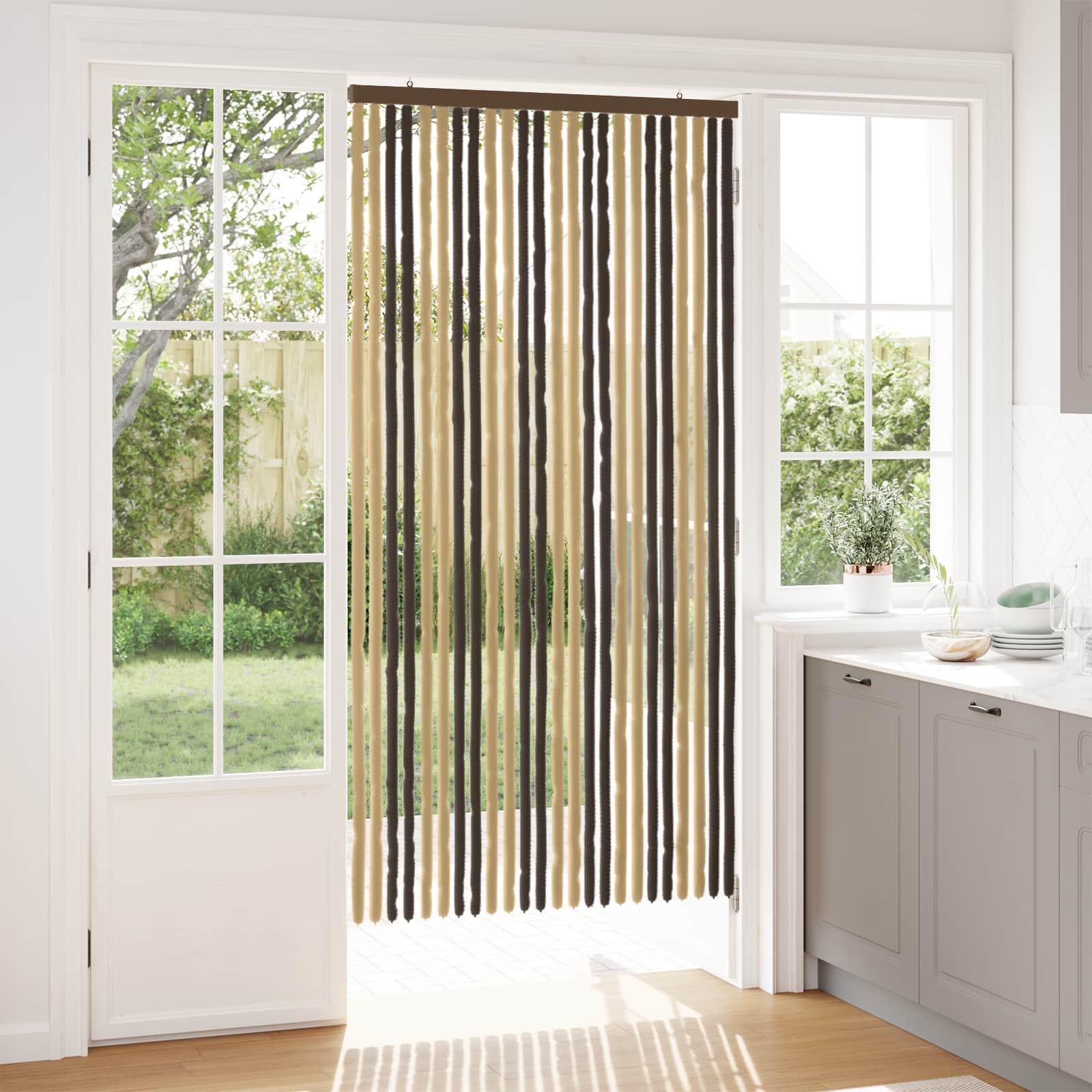 Sääsevõrk Chenille Tumepruun ja Beez 100 x 200 cm 100% PP
