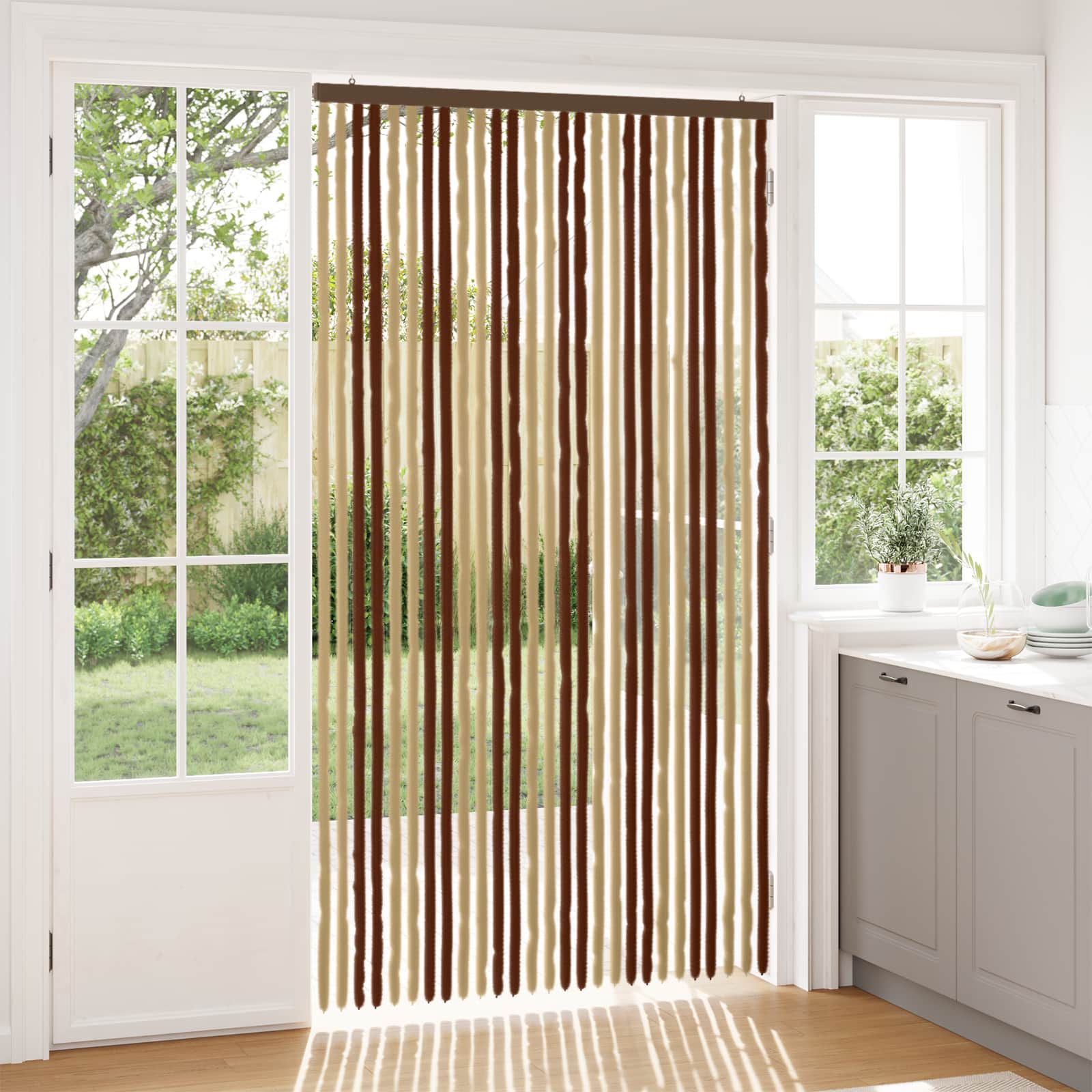 Sääsevõrk Chenille Pruun ja beež 118 x 220 cm 100% PP