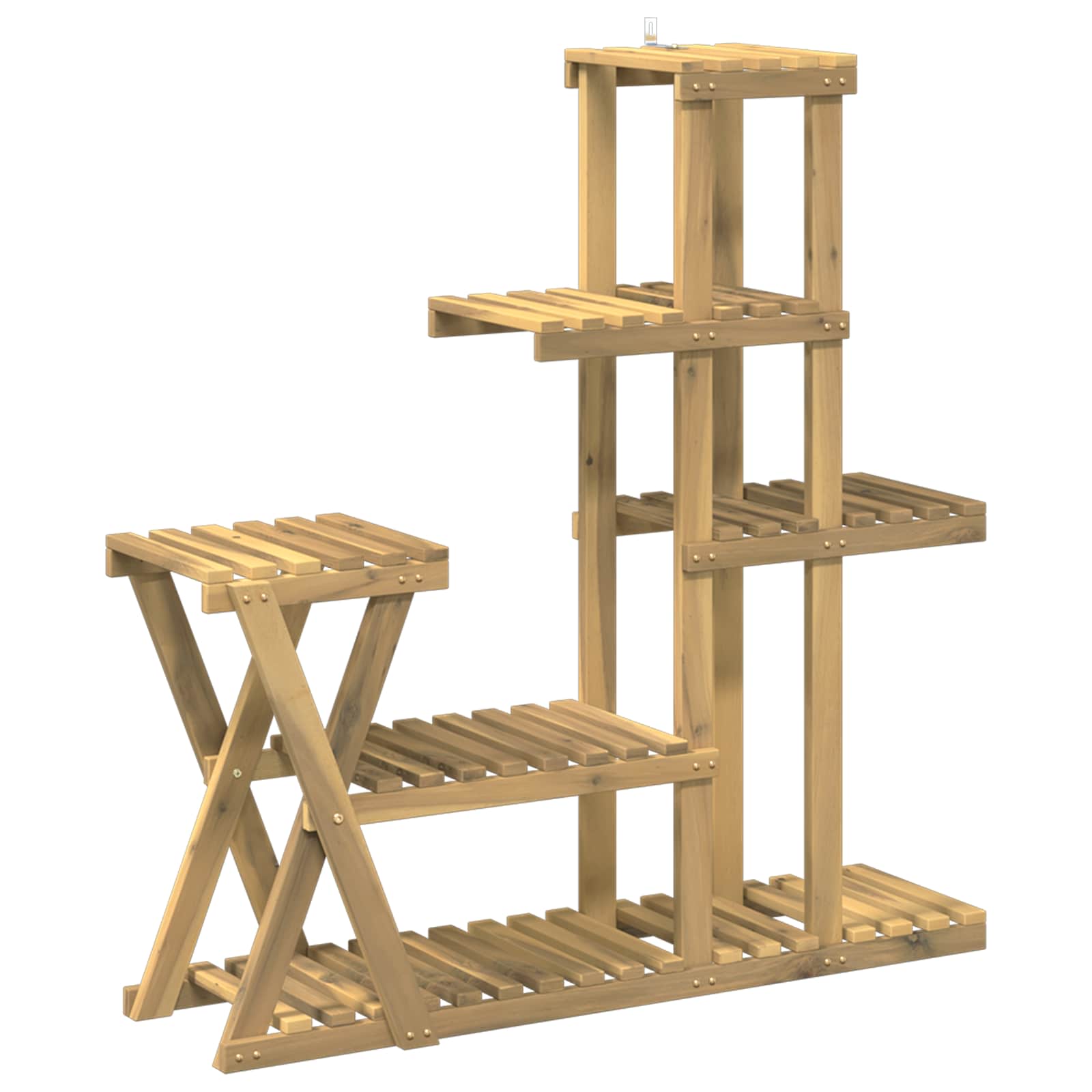 Taimede alus Valge pesu 95 x 25 x 101,5 cm Tugev akatsiapuu