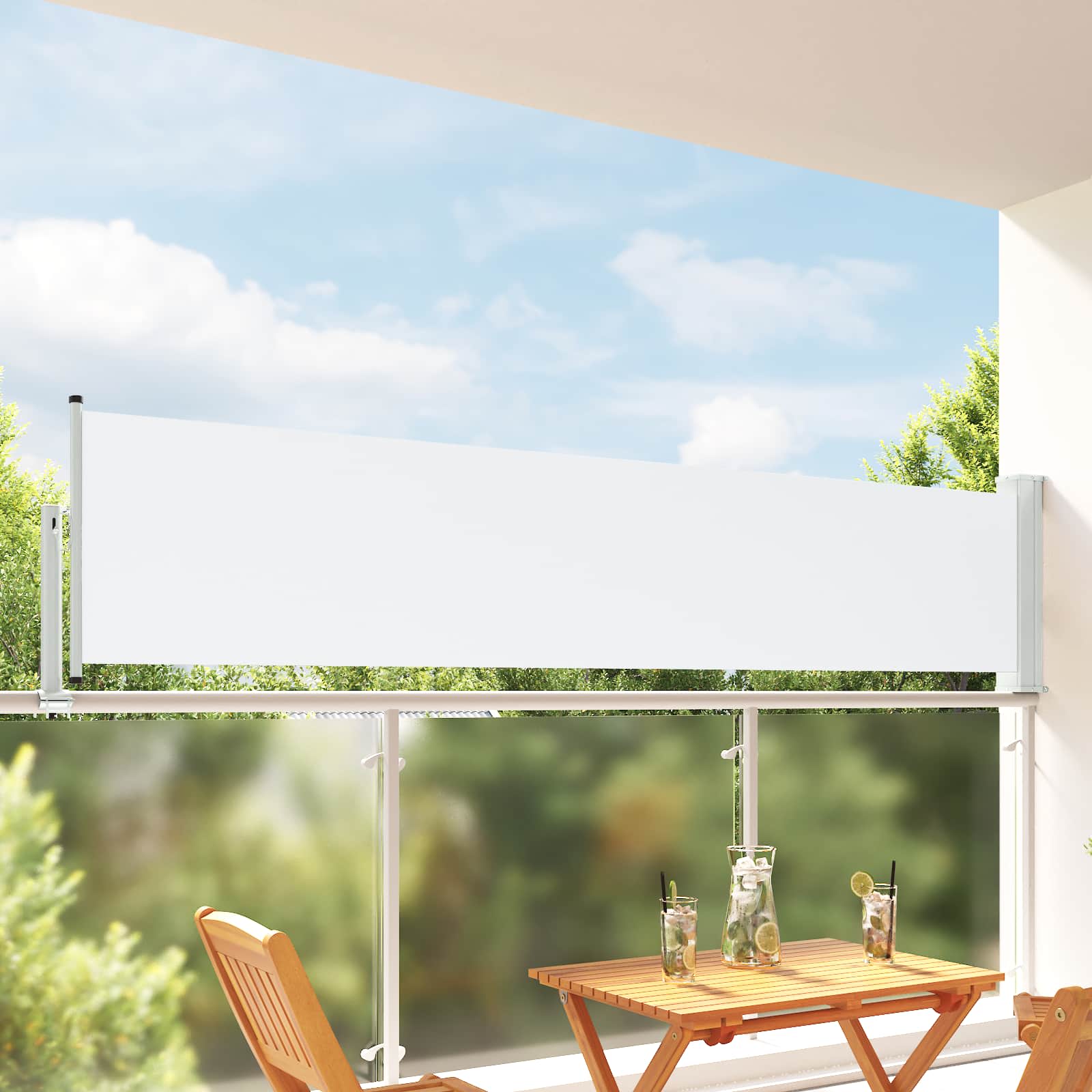 Külgmarkiis 100 x 300 cm 100% polüester, raua ja terase segu