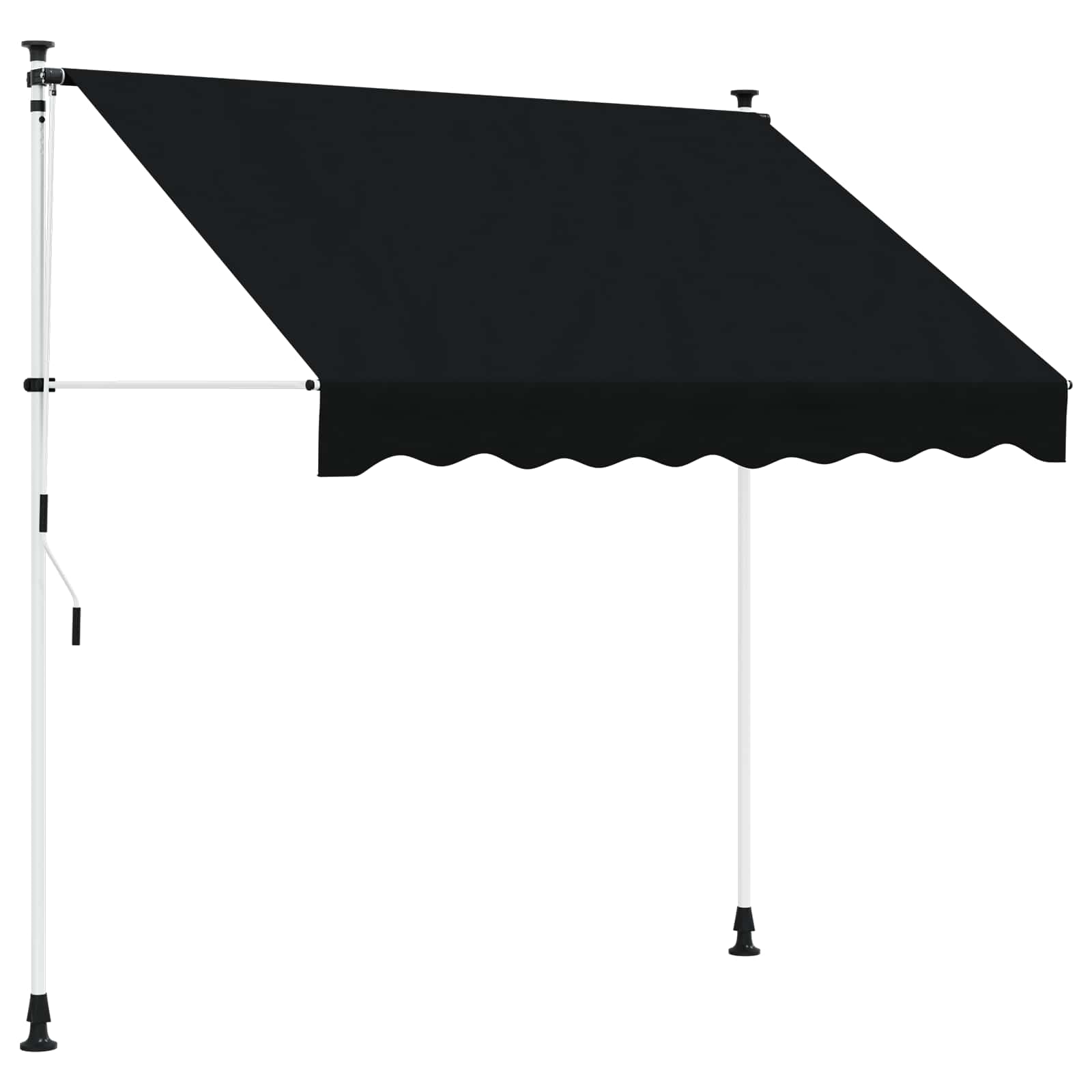 Manuaalne kokkuklapitav varikatus Must 250 cm