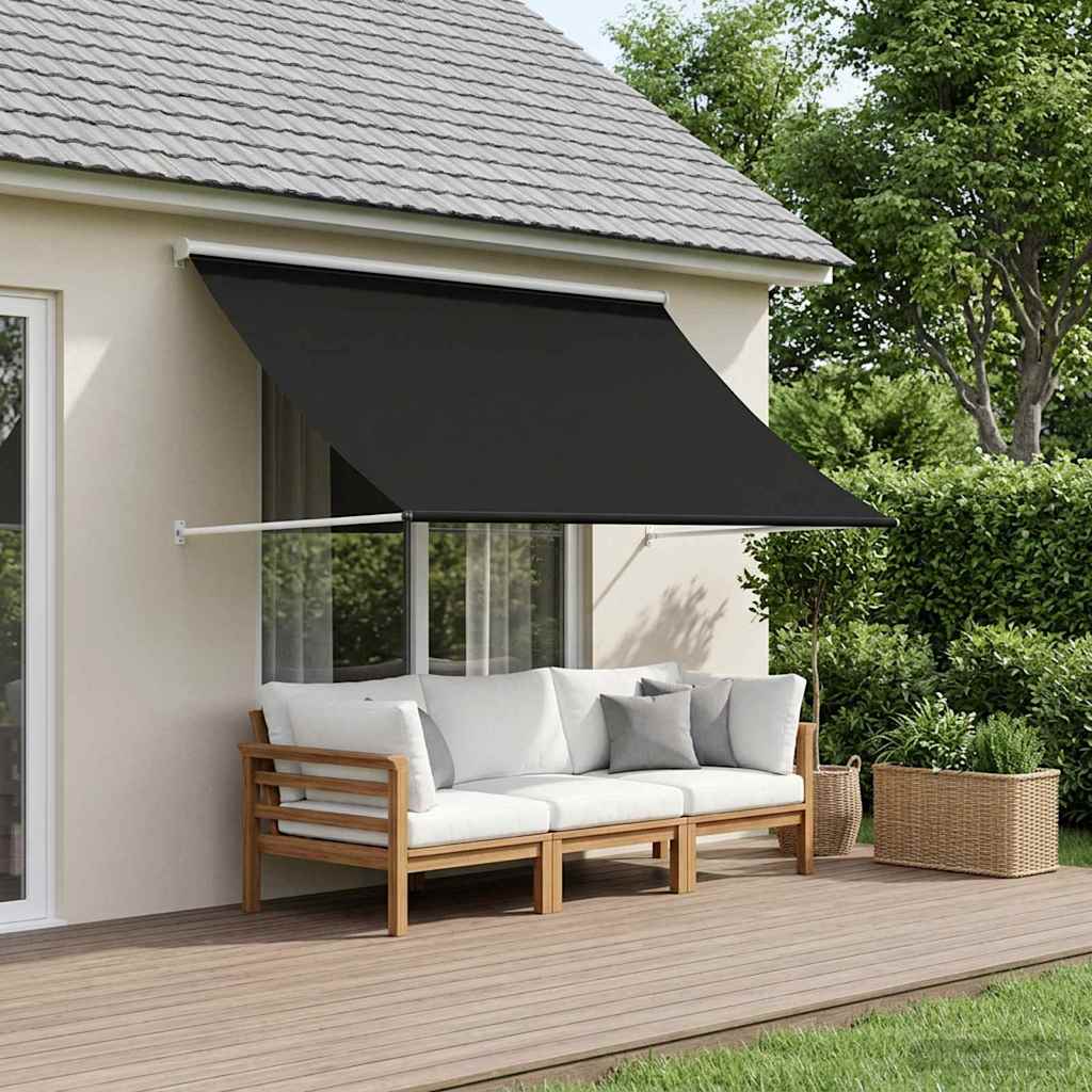Varikatus Must 300 x 150 cm 180 g / m² polüester, kaetud PU-ga
