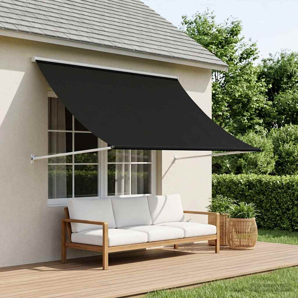 Varikatus Must 350 x 150 cm 180 g / m² polüester, kaetud PU-ga