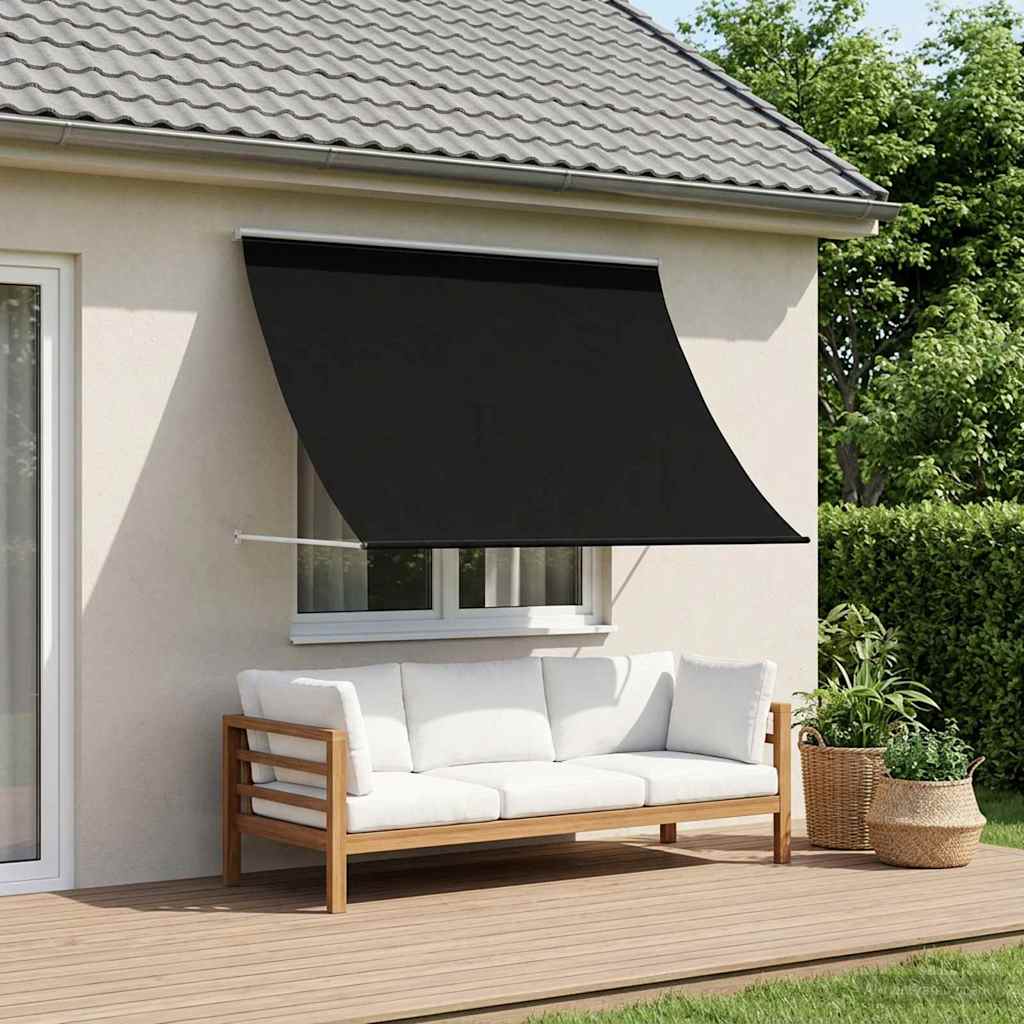 Varikatus Must 400 x 150 cm 180 g / m² polüester, kaetud PU-ga