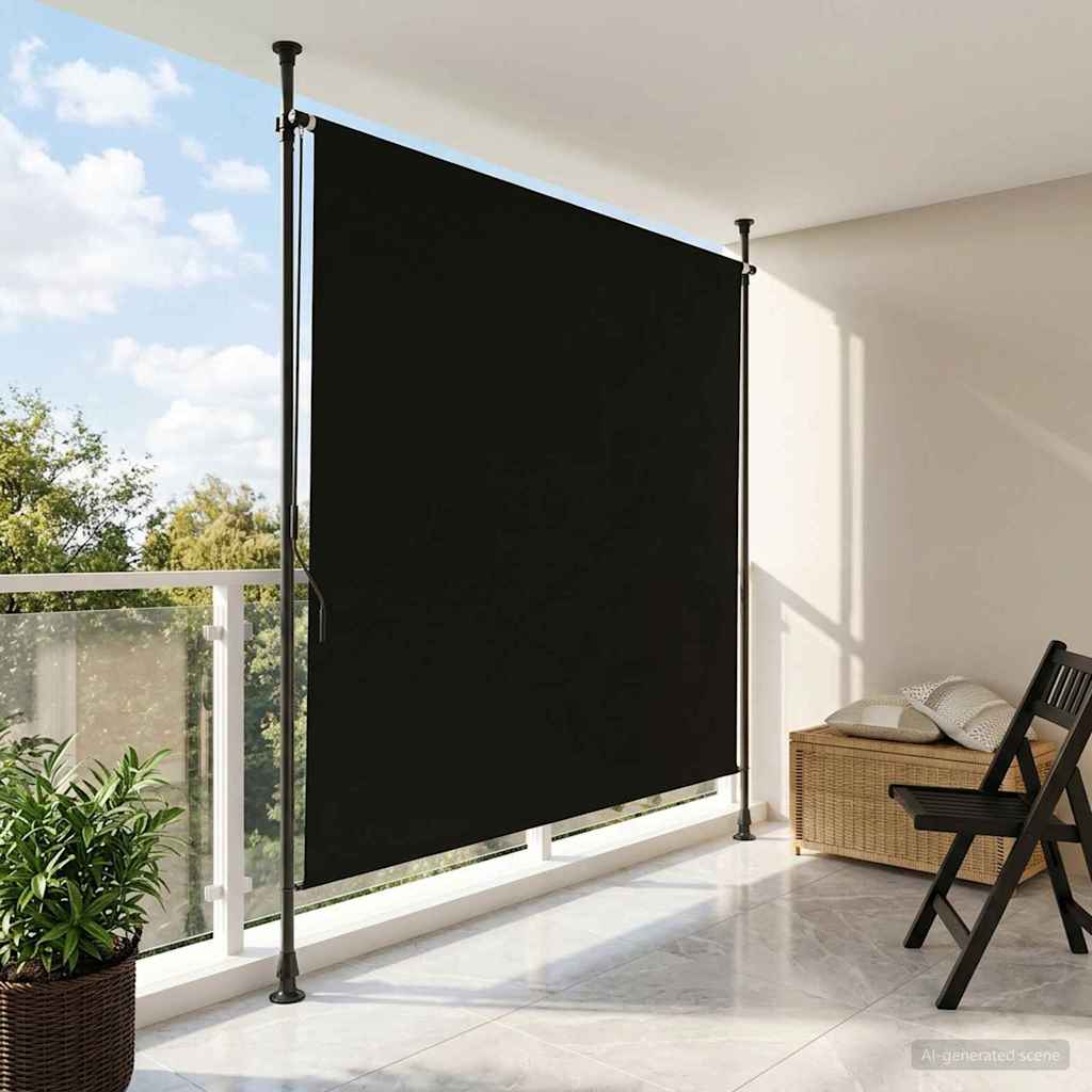 Välis Rulli Kardin Must 100 x 270 cm