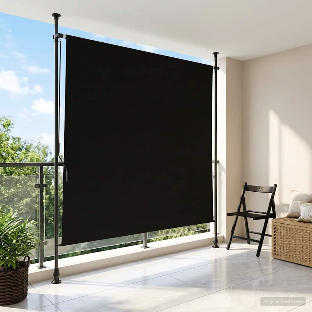 Välis Rulli Kardin Must 150 x 270 cm