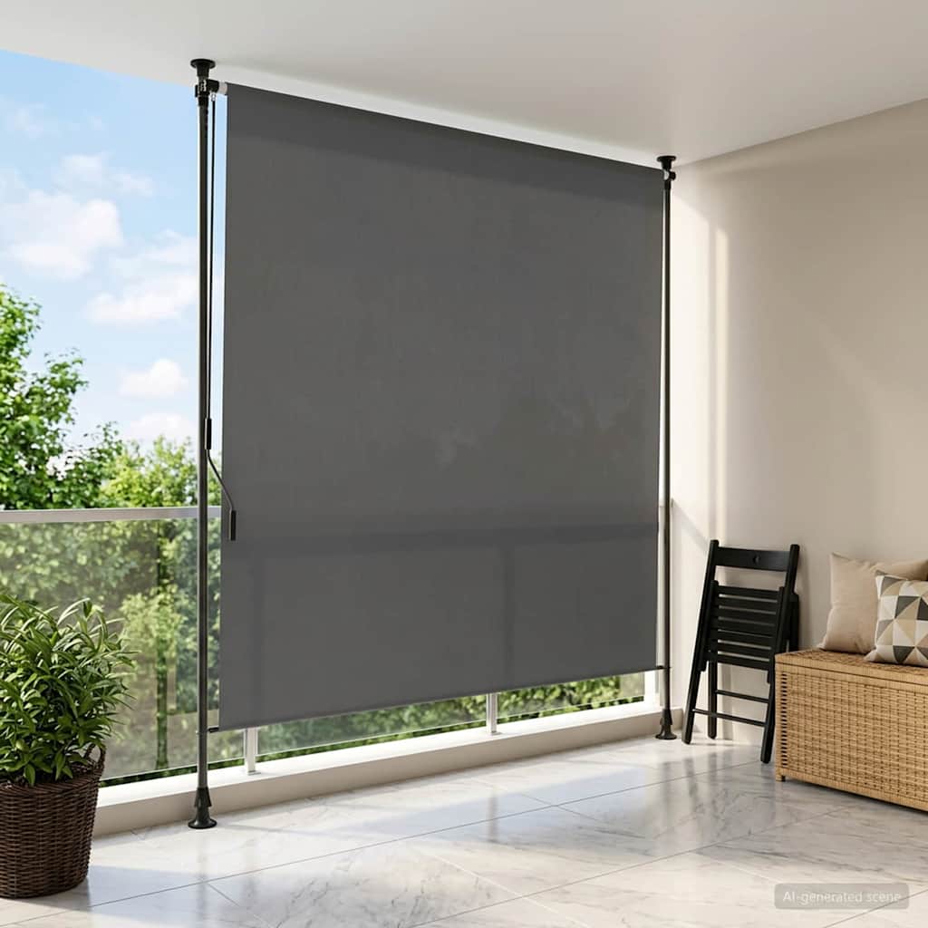Välis Rulli Kardin Helehall 100 x 270 cm