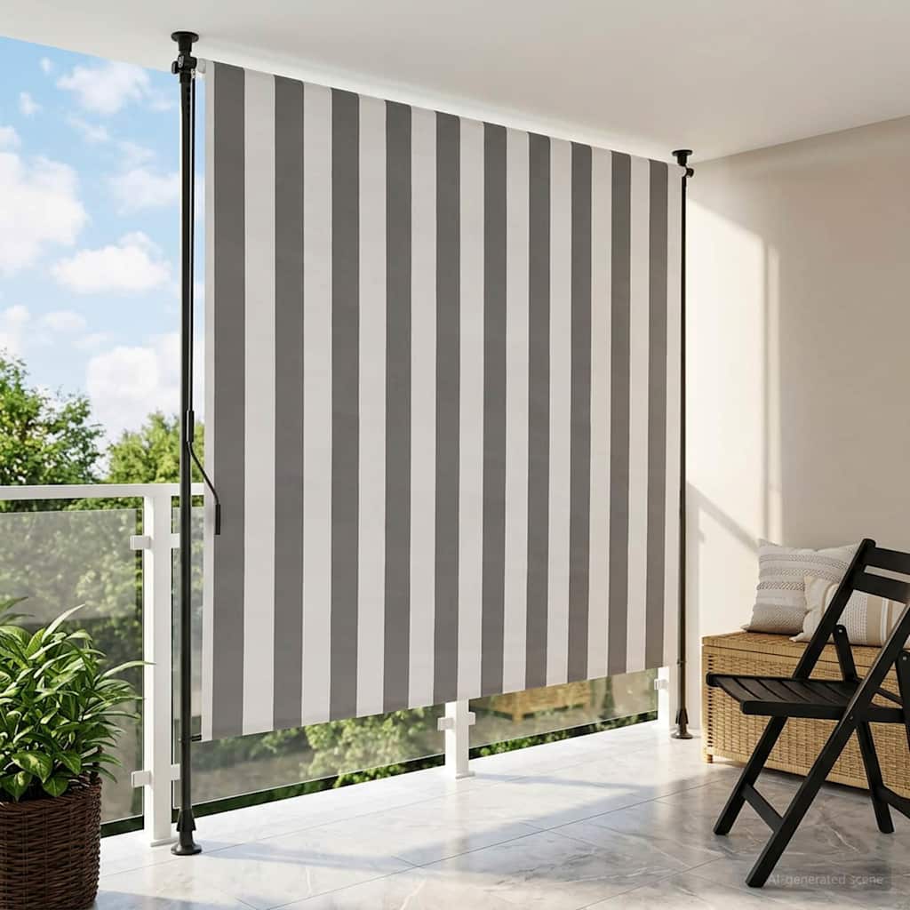 Välis Rulli Kardin Anthracite ja valge 120 x 270 cm