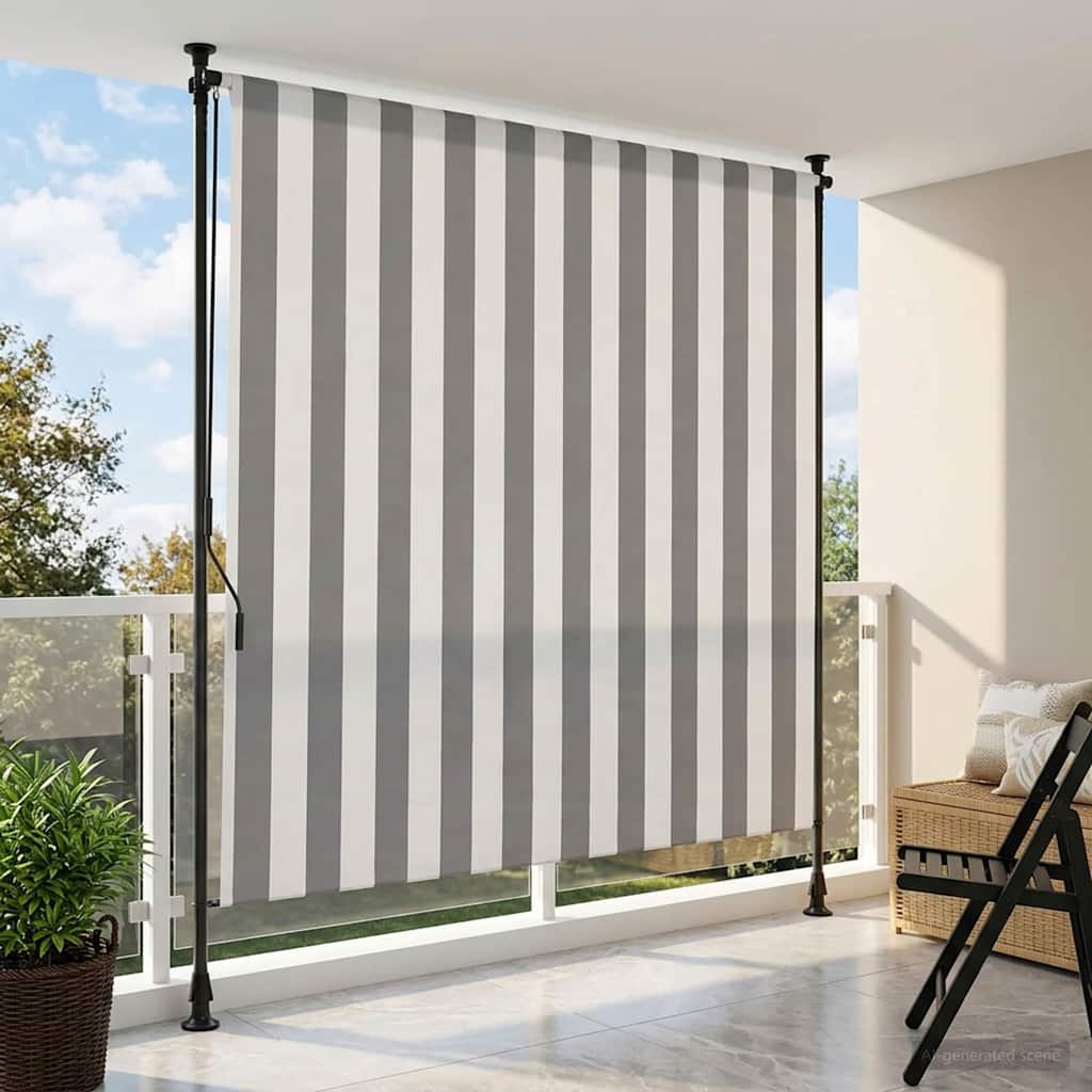 Välis Rulli Kardin Anthracite ja valge 150 x 270 cm