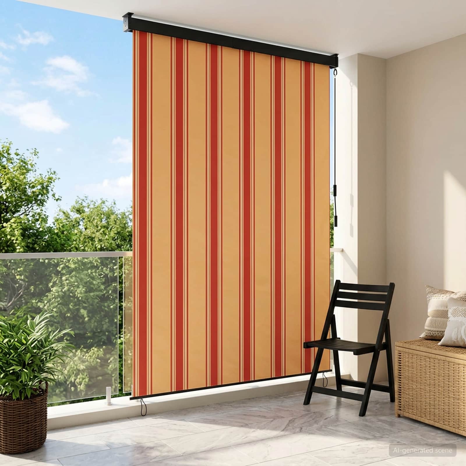 Rulookardin Mitmevärviline 160 x 250 cm Kangas ja Alumiinium