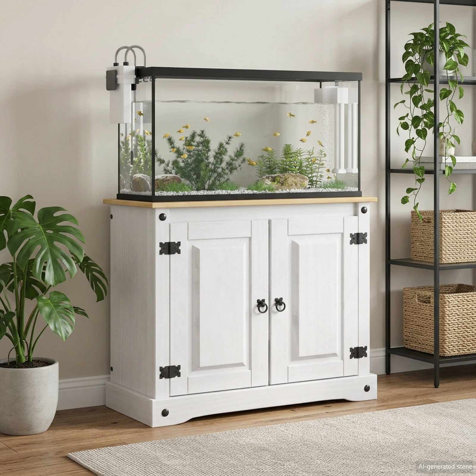 Akvaariumi alus CORONA Valge ja pruun 81,5 x 37 x 73 cm 250 kg