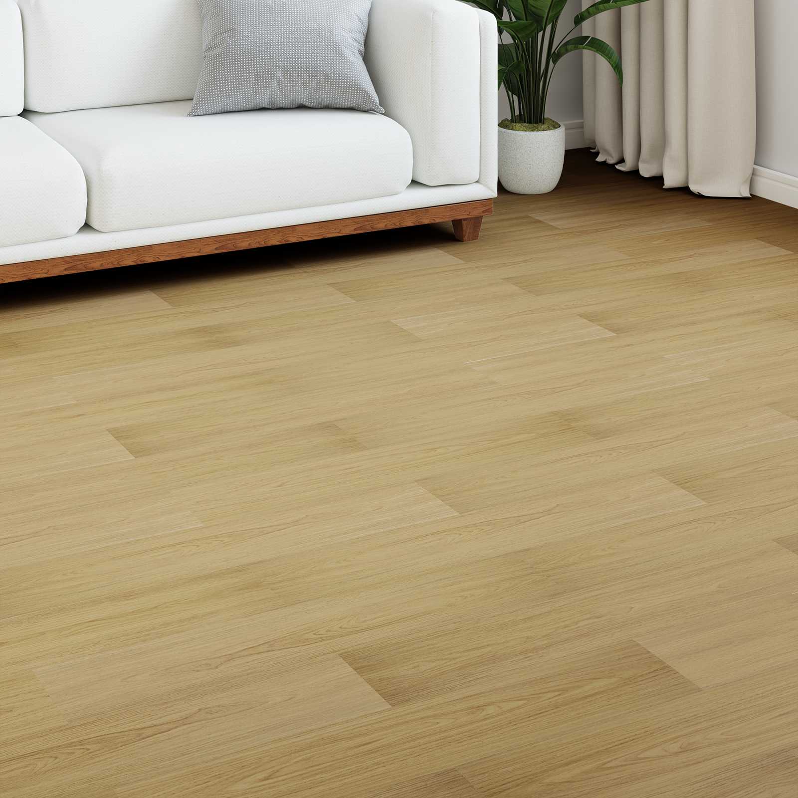 Laminaatpõrand Kerge Kreem 100,5 x 20,5 x 0,8 cm 5 tk Tehispuit
