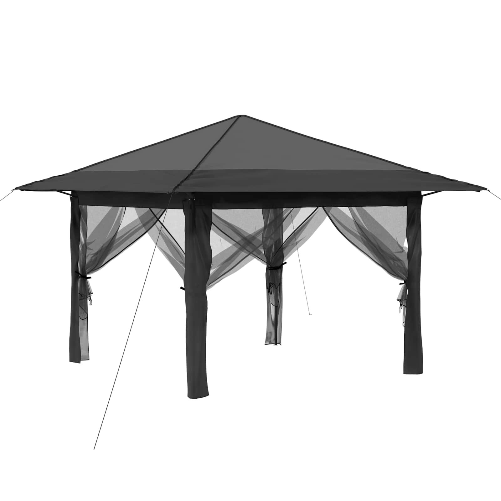 Gazebo nelja külgseina ka 3,3 x 3,3 m Helehall ja antratsiit