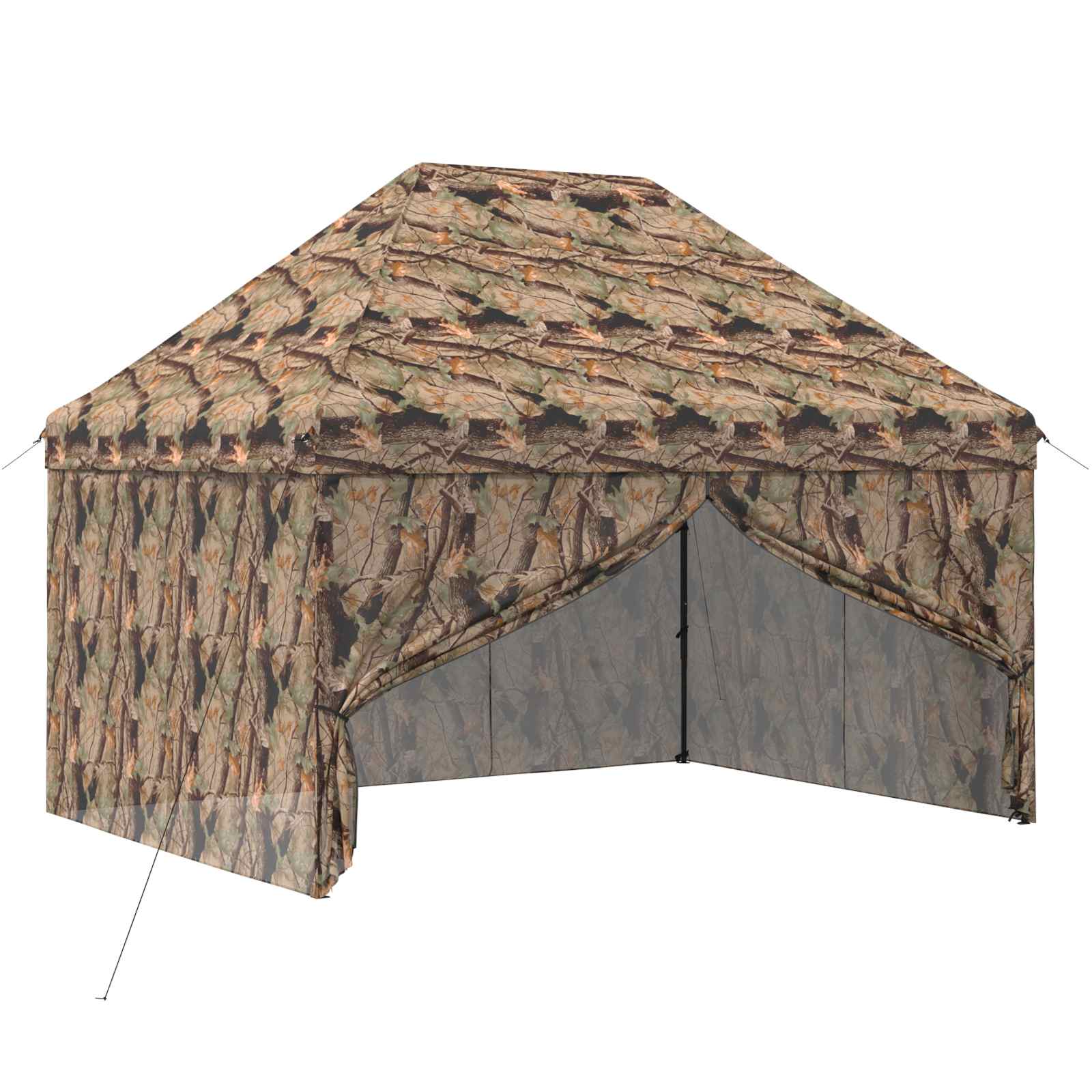 Pop-up Telk 4 Seina Kaa 3 x 4 m Metsaline kamuflaaž