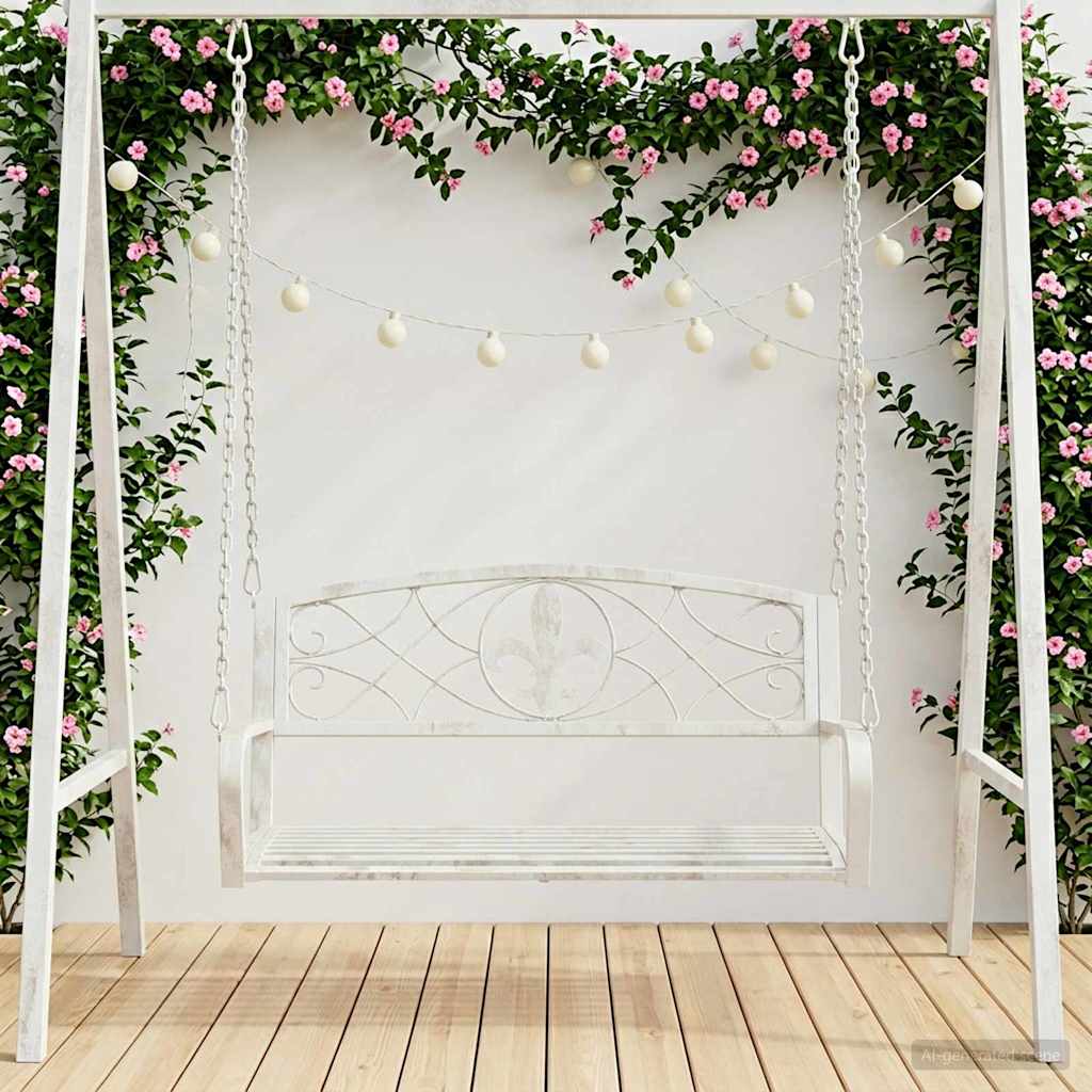 Kiikpink Teras 110,5 x 59 x 55 cm Antikvalge