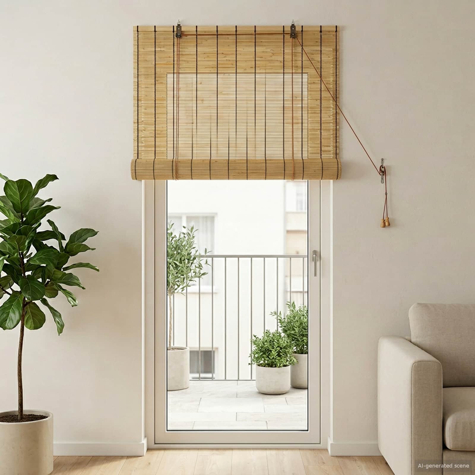 Rulookardin Naturaalne 60 x 220 cm Pilliroog