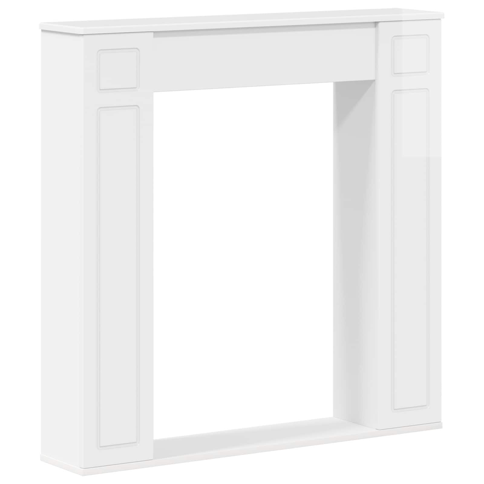 Kamina raam Kõrgläikega valge 100 x 20 x 100 cm Tehispuit