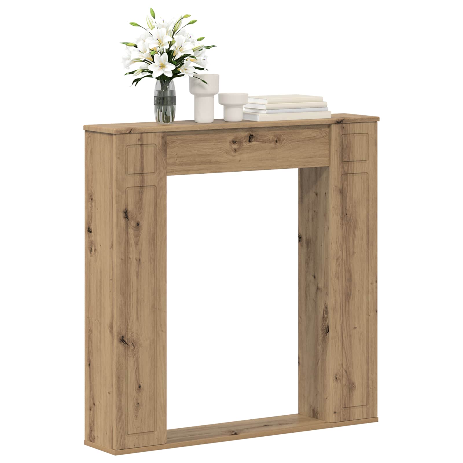 Kamina raam Artisan tamm 100 x 20 x 100 cm Tehispuit