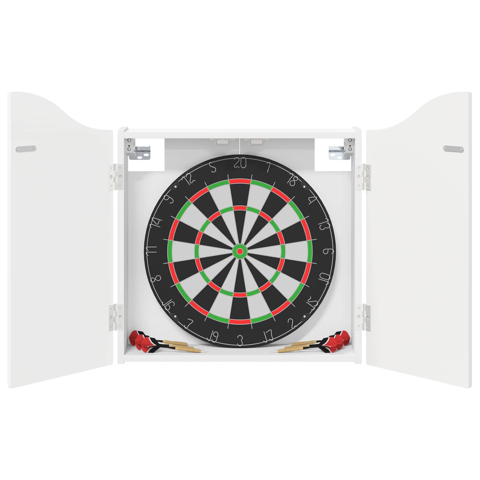 Dartboardi kapp Valge 56 x 12 x 63 cm Tehispuit