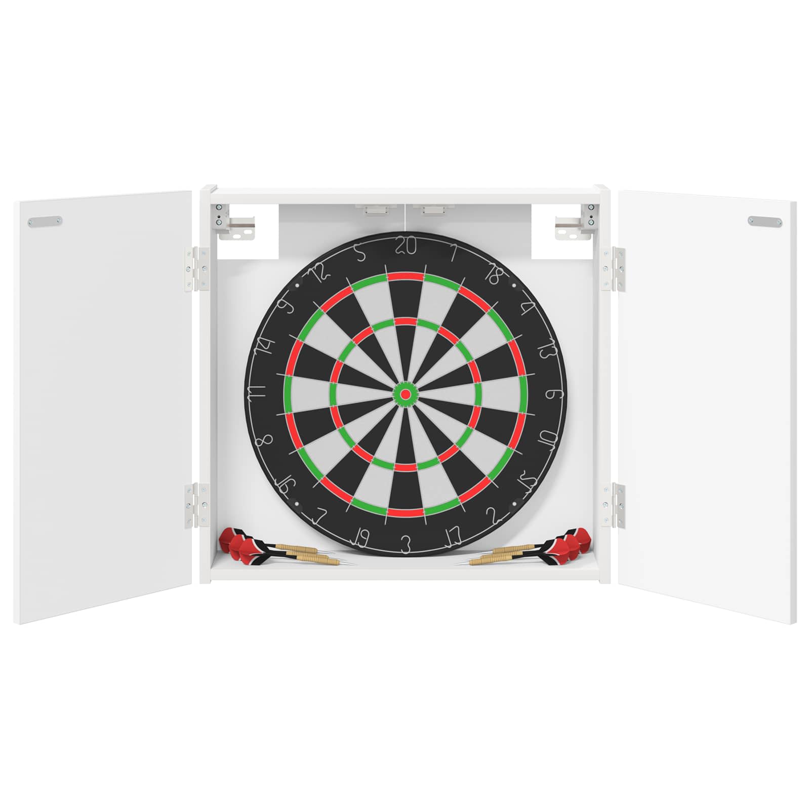 Dartboardi kapp Valge 56 x 12 x 53,5 cm Tehispuit