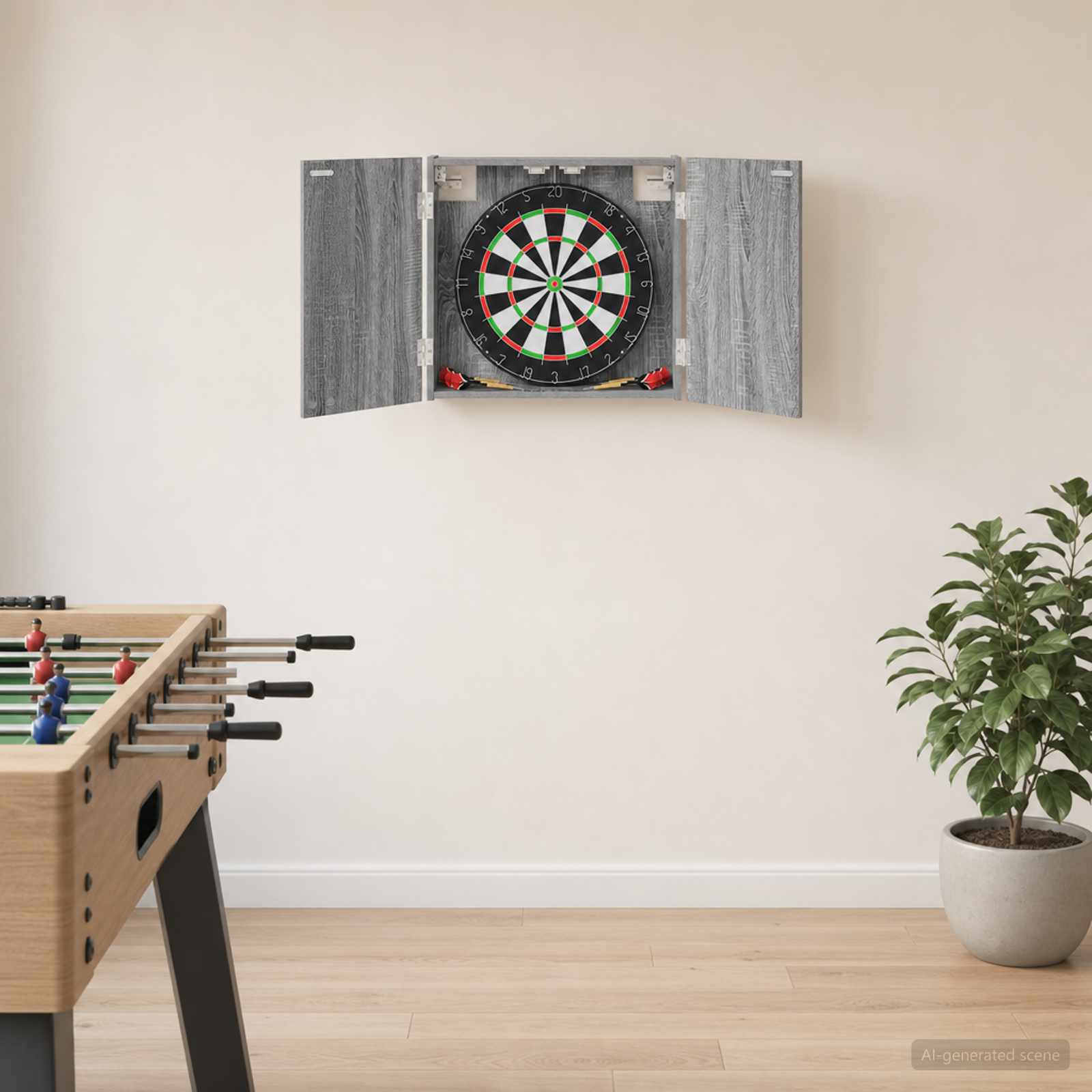 Dartboardi kapp Hall Sonoma 56 x 12 x 53,5 cm Tehispuit
