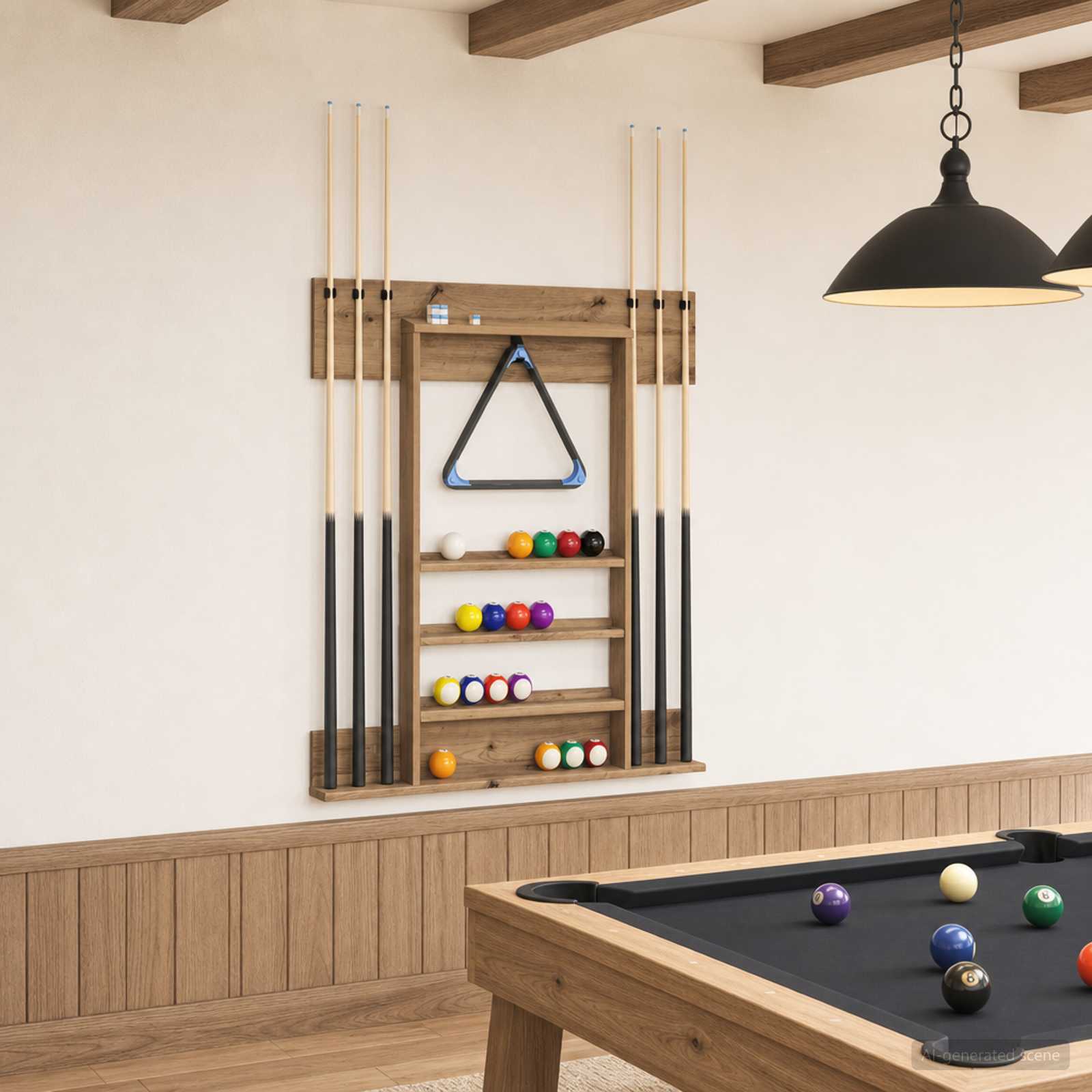 Billiardi keppide hoidja Tehispuit 93 x 12 x 103 cm
