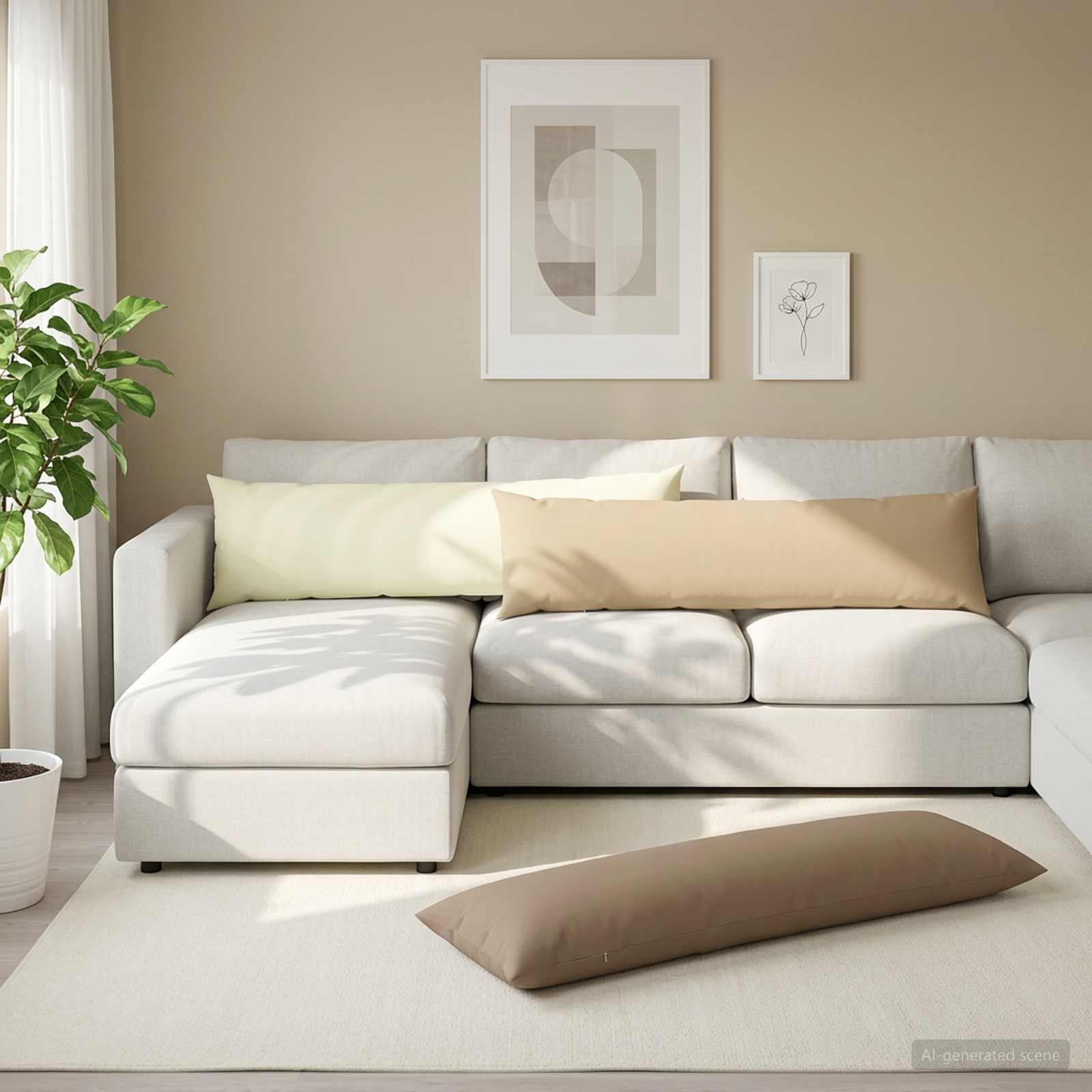 Padi padjaga HEERLEN Pruunikashall 40 x 145 cm Polüester