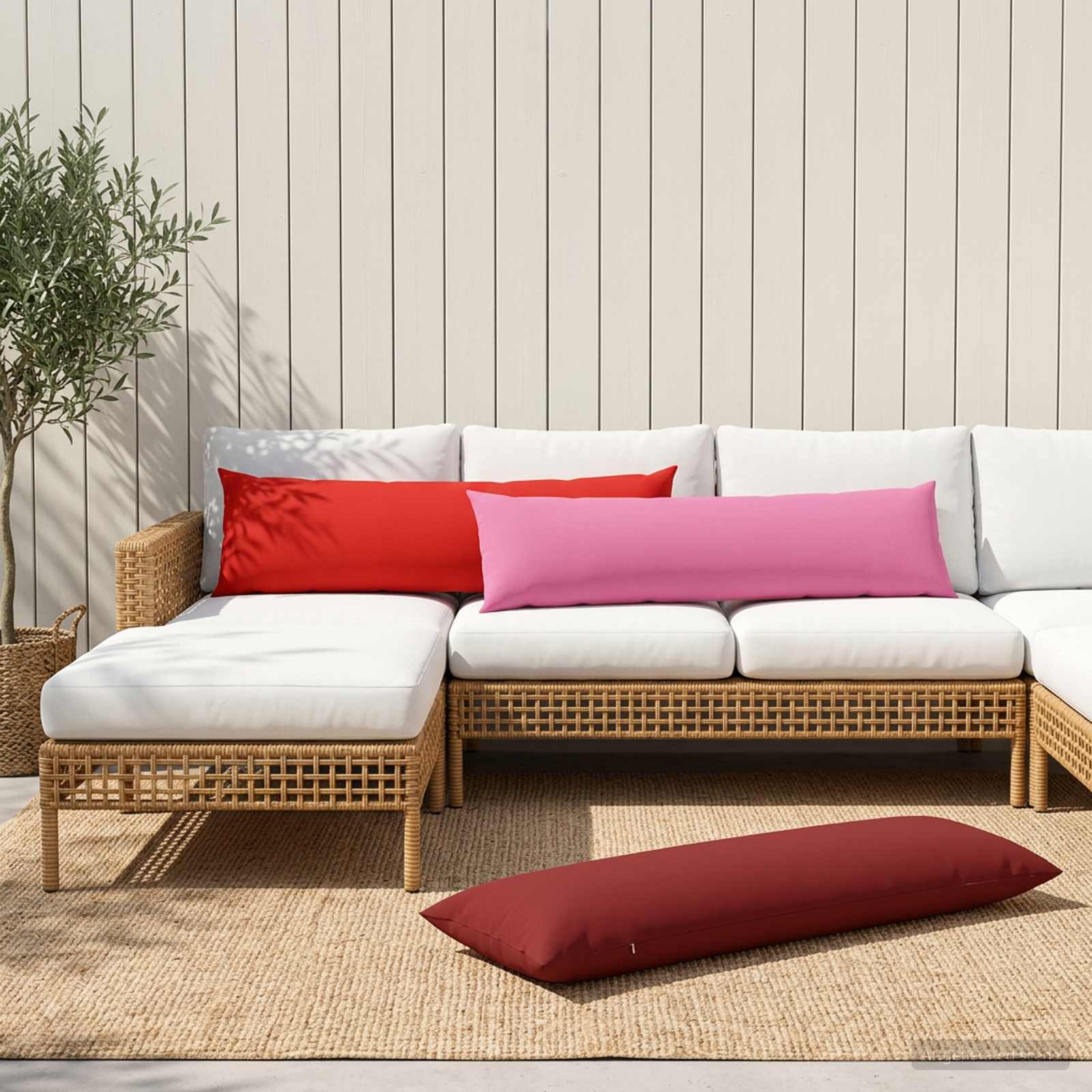 Padi padjaga HEERLEN Roosa 40 x 145 cm Polüester