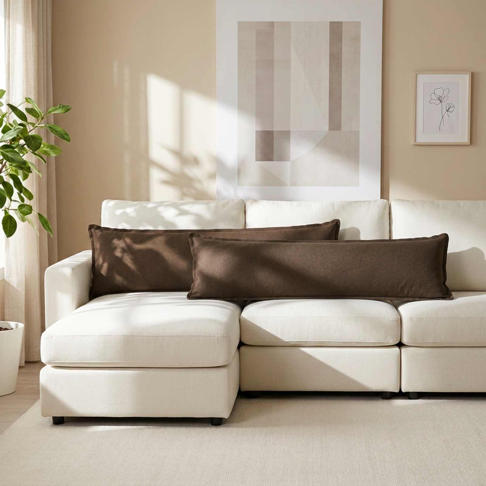 Padi padjaga HOUTEN 2 tk Pruunikashall Kunstlinen
