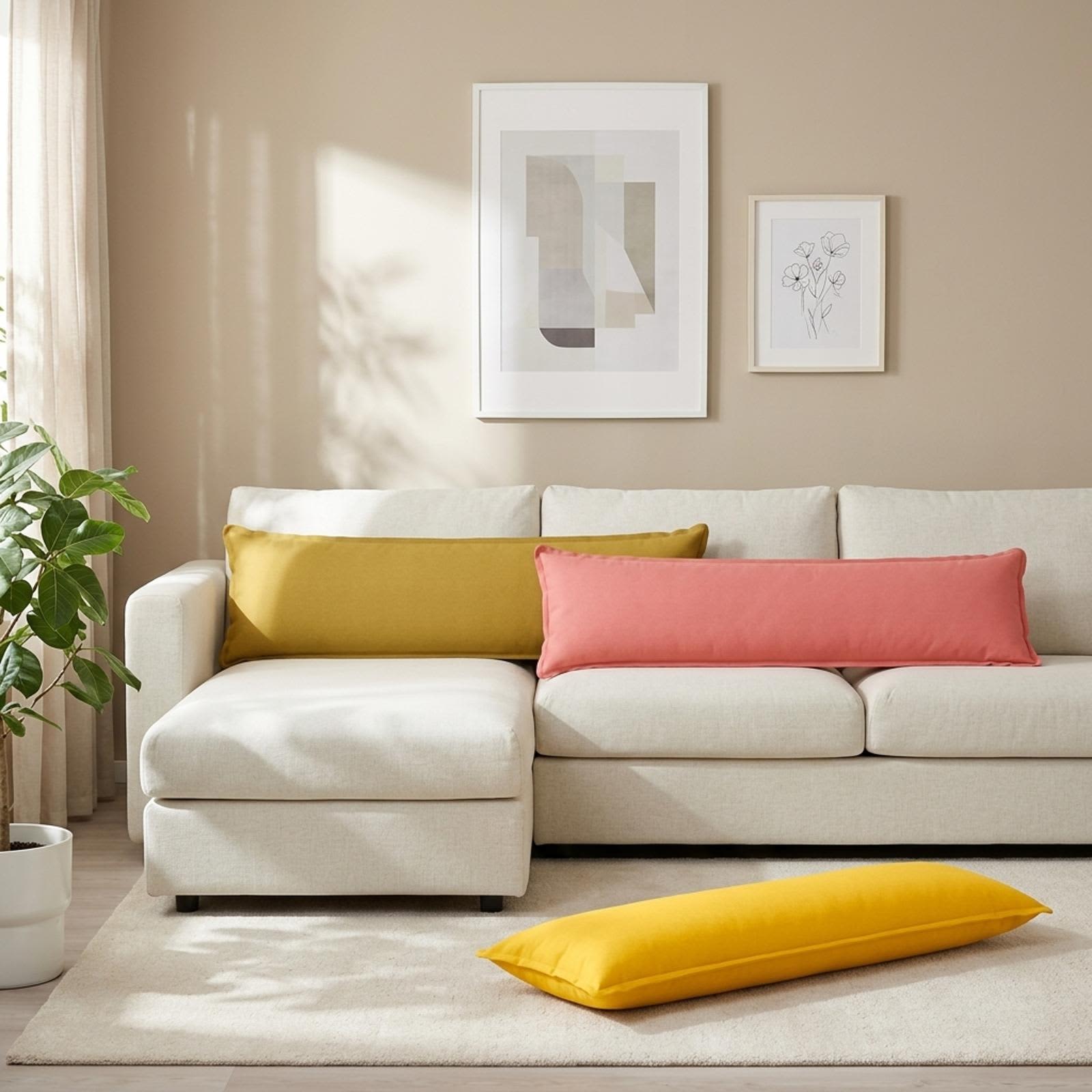 Padi padjaga HOUTEN Hele roheline 40 x 145 cm Kunstlinen