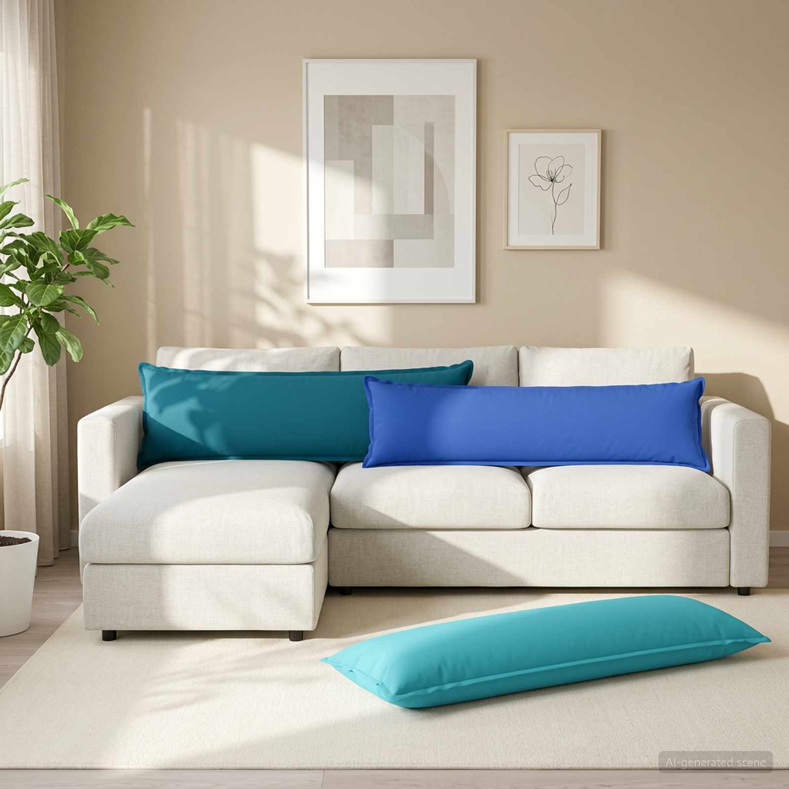 Padi padjaga HOUTEN Türkiis 40 x 145 cm Polüester