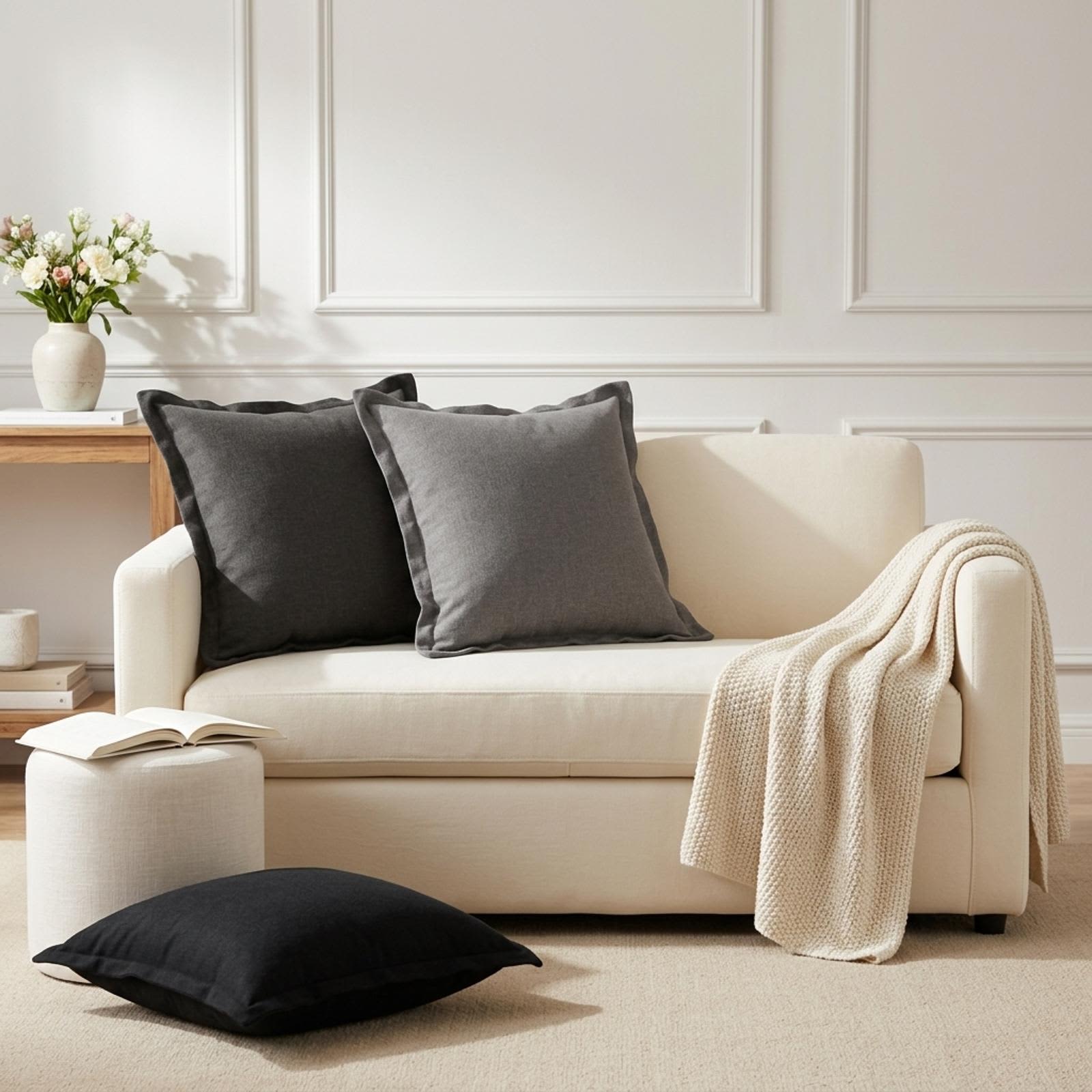 Padi padjaga HOUTEN 6 tk Must Kunstlinen