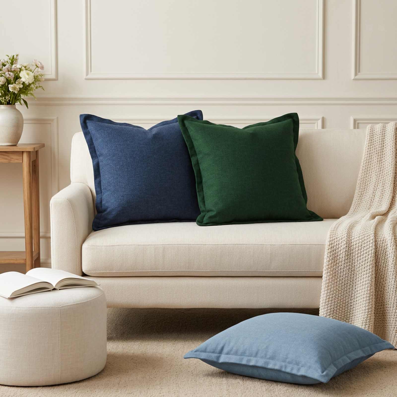 Padi padjaga HOUTEN 6 tk Jeans sinine Kunstlinen