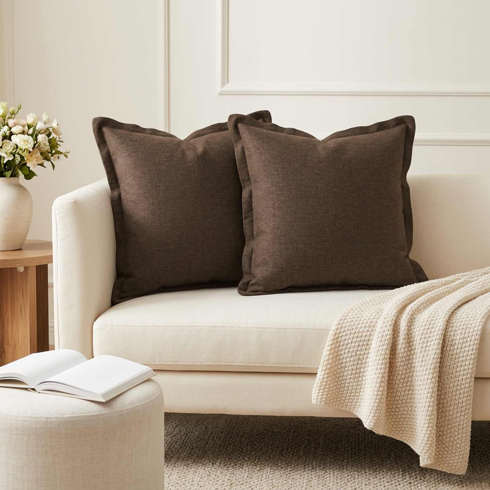 Padi padjaga HOUTEN 6 tk Pruunikashall Kunstlinen