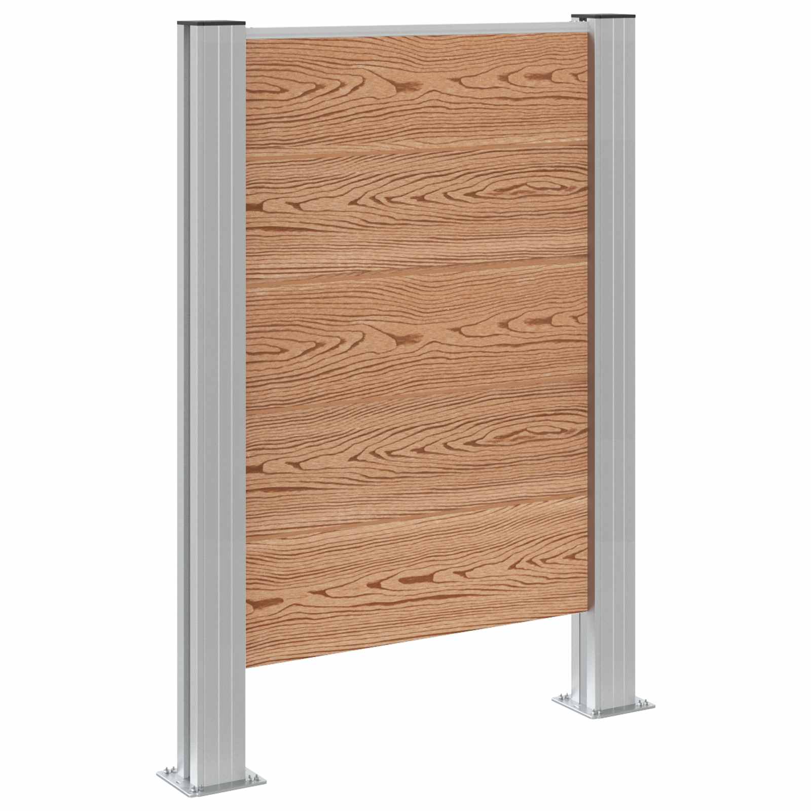 Prügikasti tregi Pruun 85 x 12 x 115 cm Alumiinium ja WPC