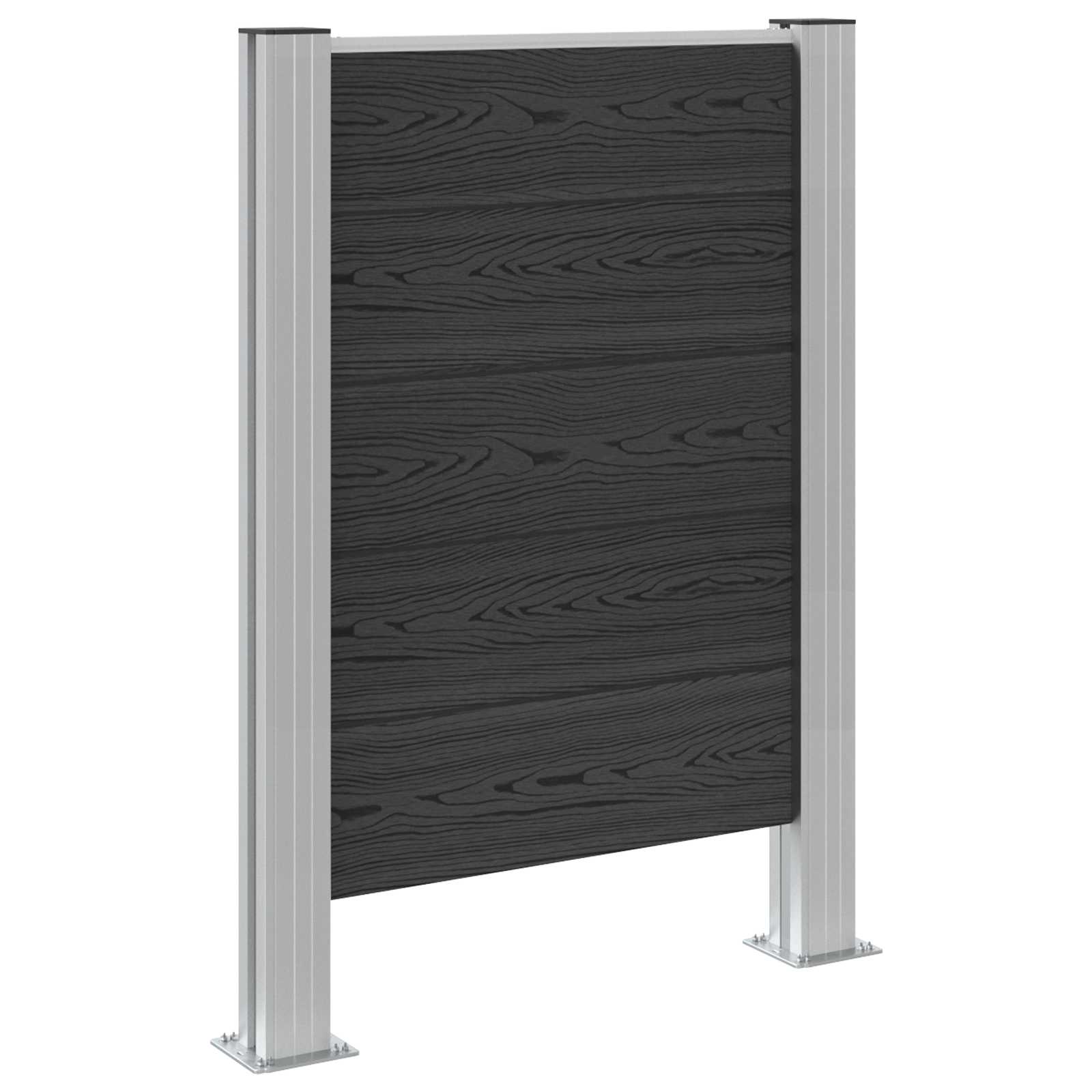 Prügikasti tregi Hall 85 x 12 x 115 cm Alumiinium ja WPC