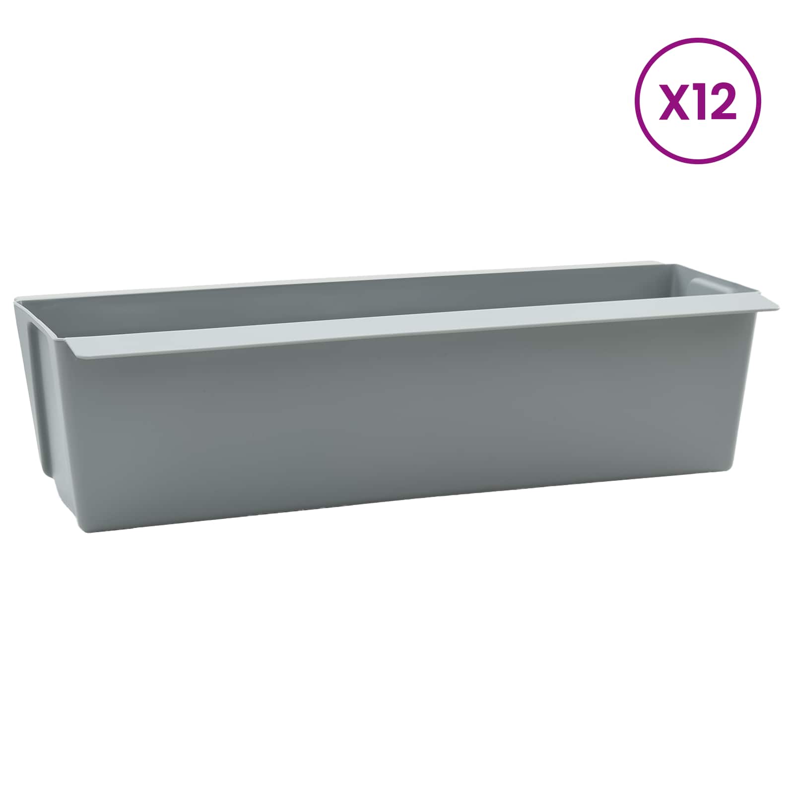 Euro pallide lillekastid 12 tk Helehall 36 x 13,5 x 9,5 cm