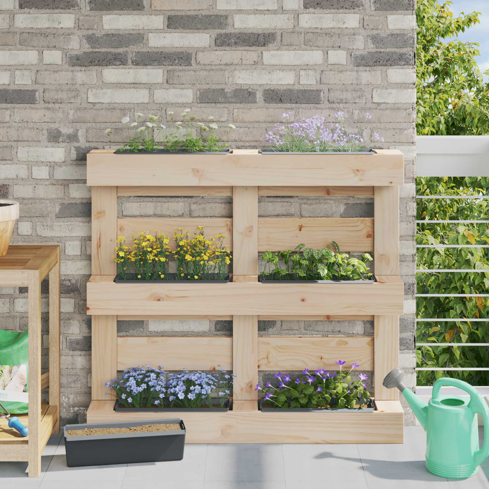 Euro pallide lillekastid 24 tk Hall 36 x 13,5 x 9,5 cm
