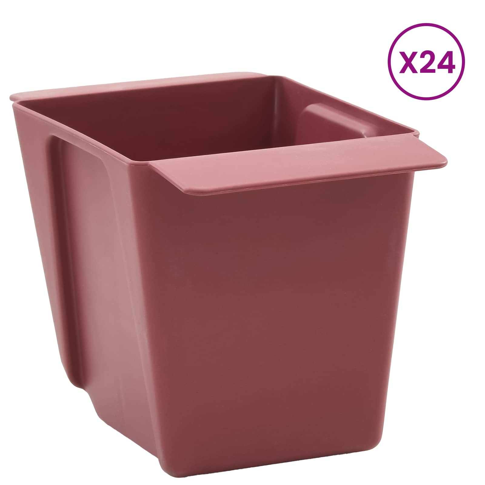Euro pallide lillekastid 24 tk Pruun 13,5 x 9 x 9,5 cm