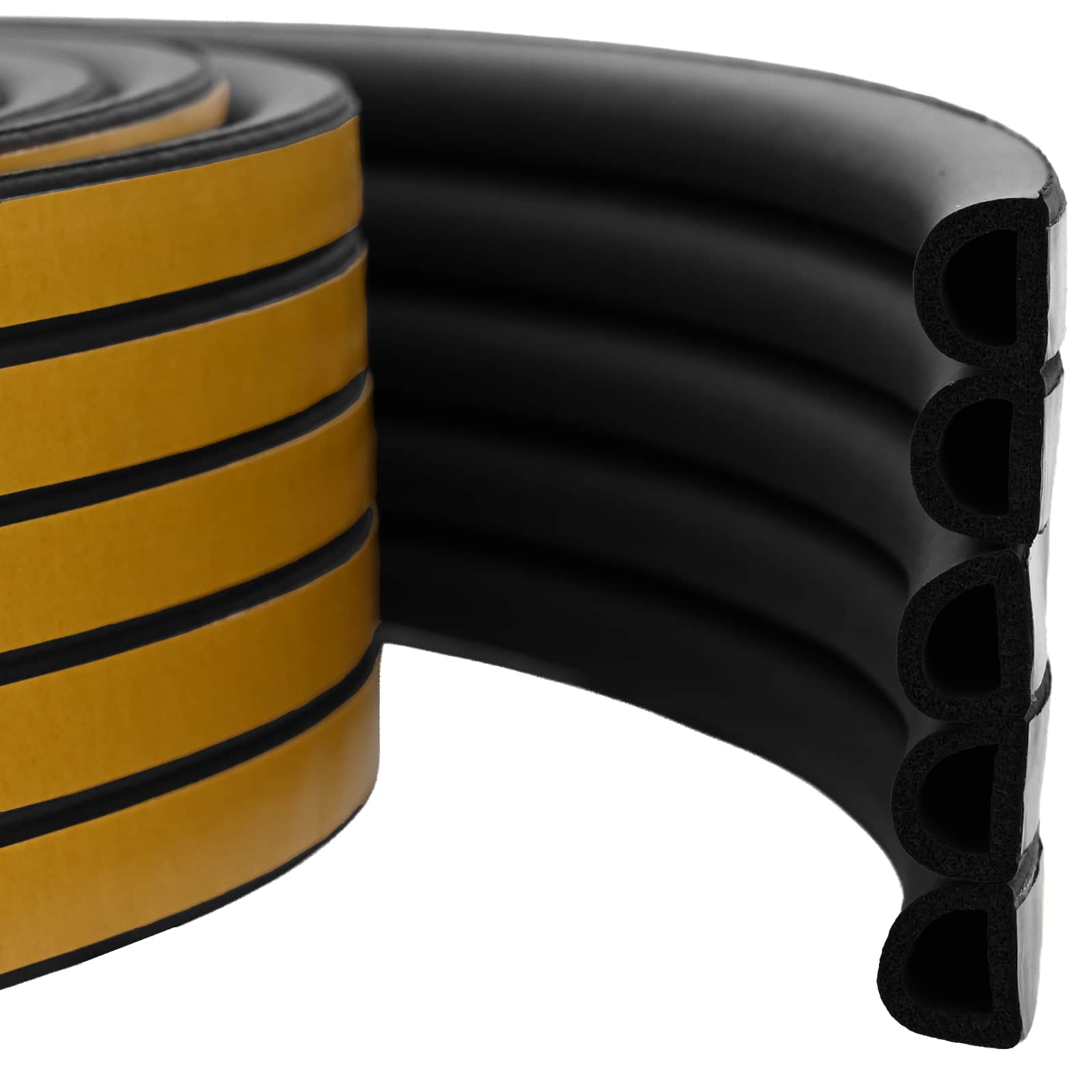 Iseliimuv aknatihedus Must 9 x 8 mm 12 m EPDM vaht