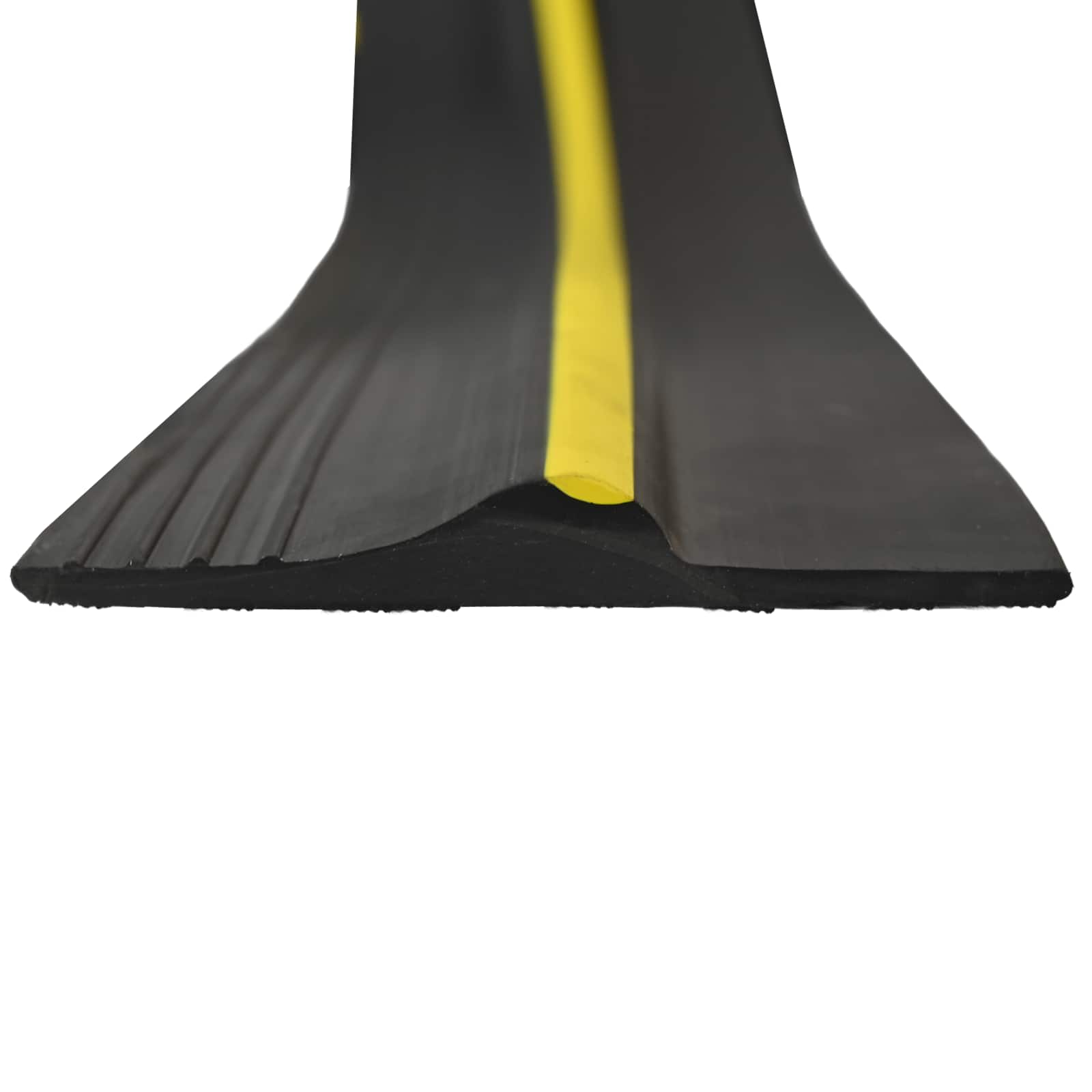 Garaaži põrandatihend Must ja Kollane 12 x 90 mm 2,5 m PVC