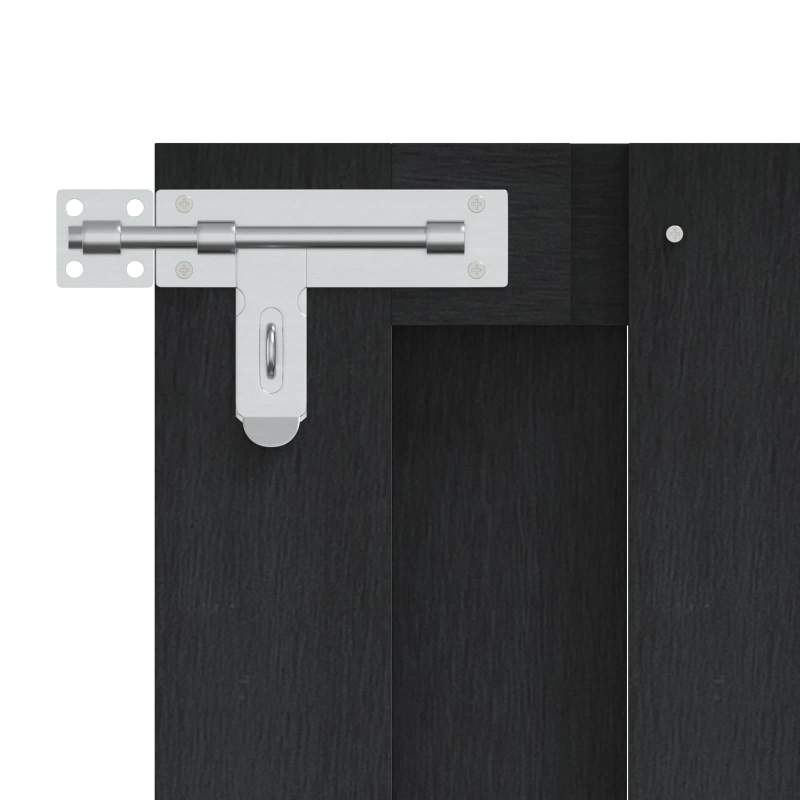 Aia aed 100 x 80 cm WPC ja Alumiinium Must