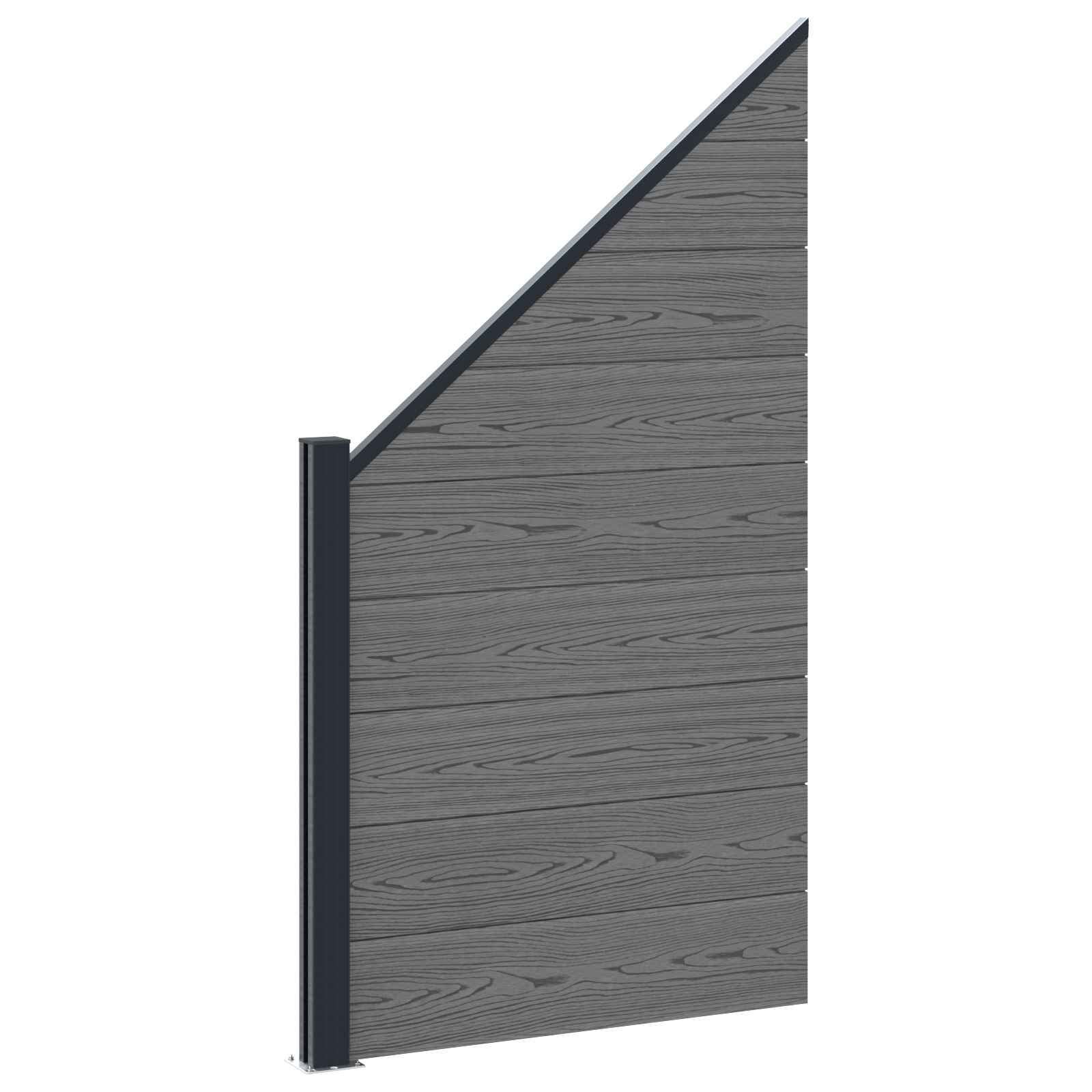 Aia komplekt 95 x 180 cm WPC ja Alumiinium Hall