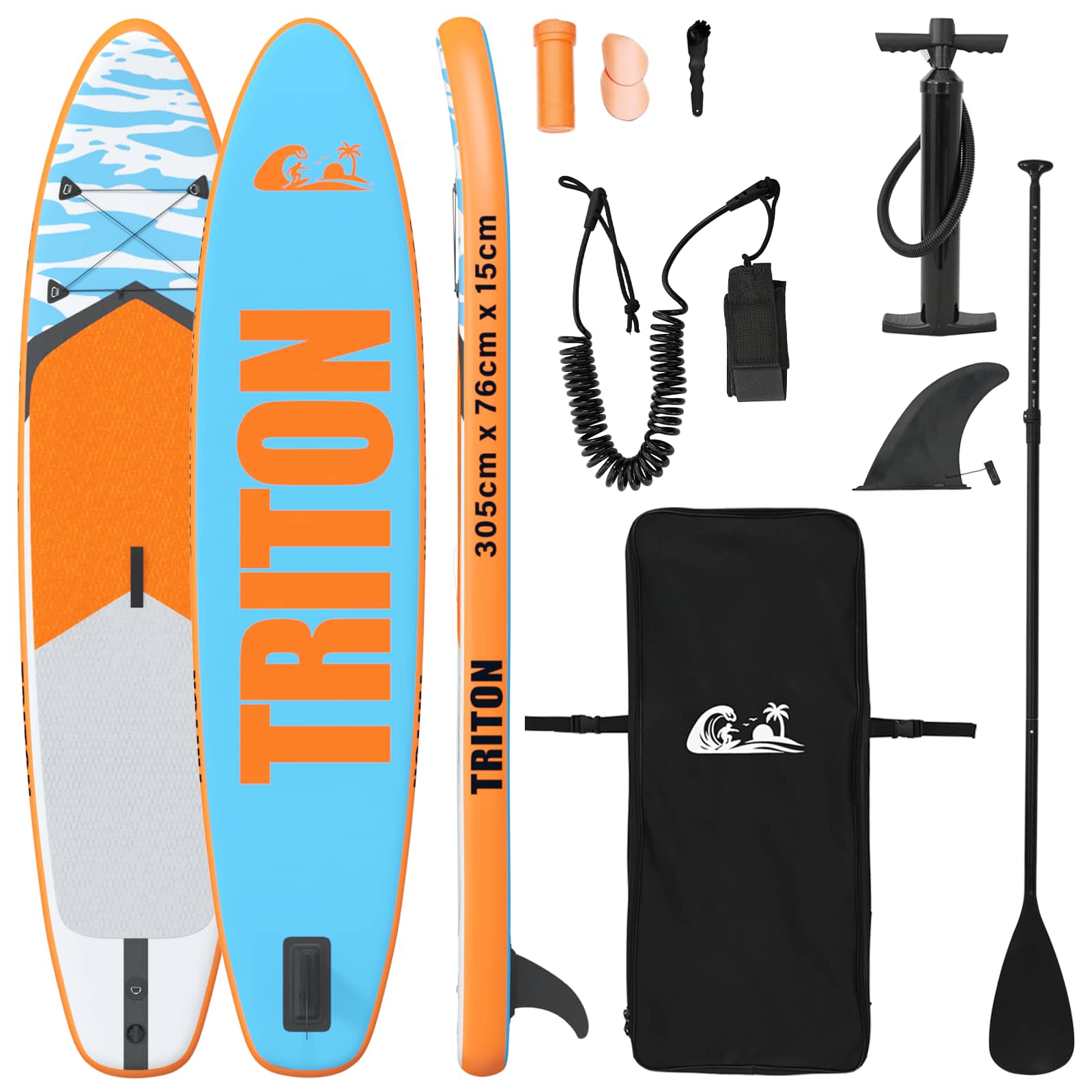 Puhutav Stand Up Paddle Board TRITON 305 x 76 x 15 cm Sinine