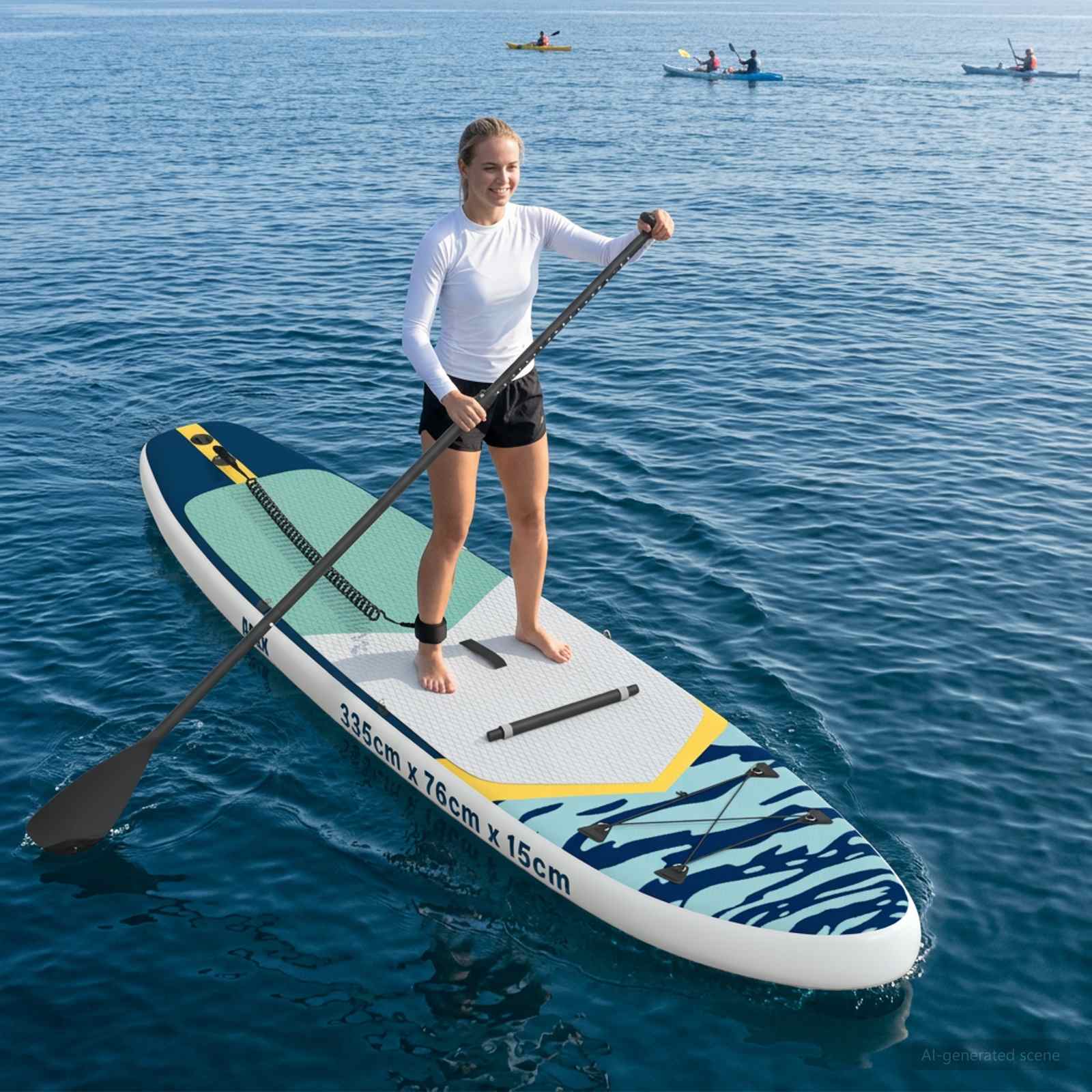 SUP laud koos istmega 2-in-1 APEX 335 x 76 x 15 cm Tumesinine